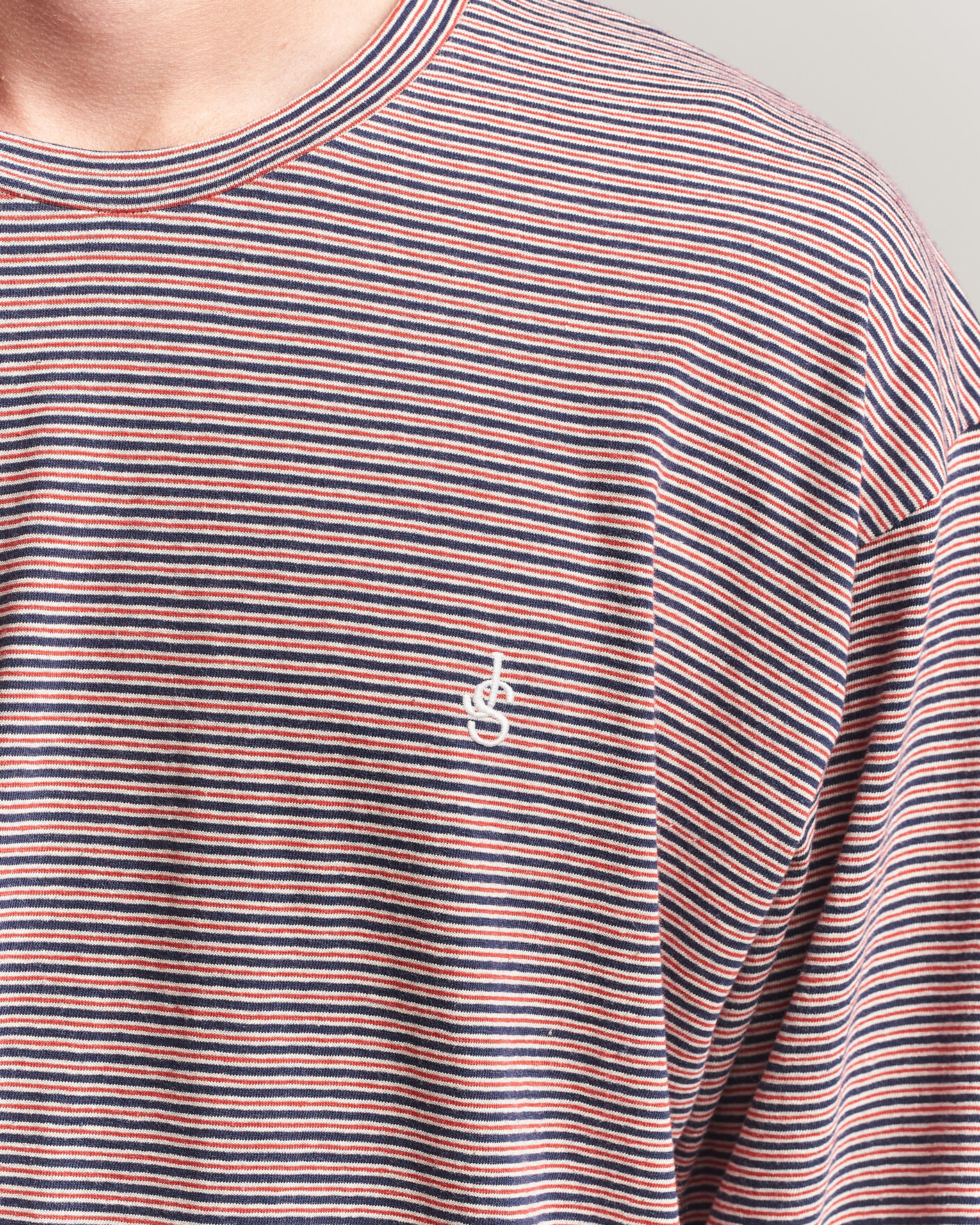 Herre | T-Shirts | Jil Sander | Long Sleeve Striped T-Shirt Red