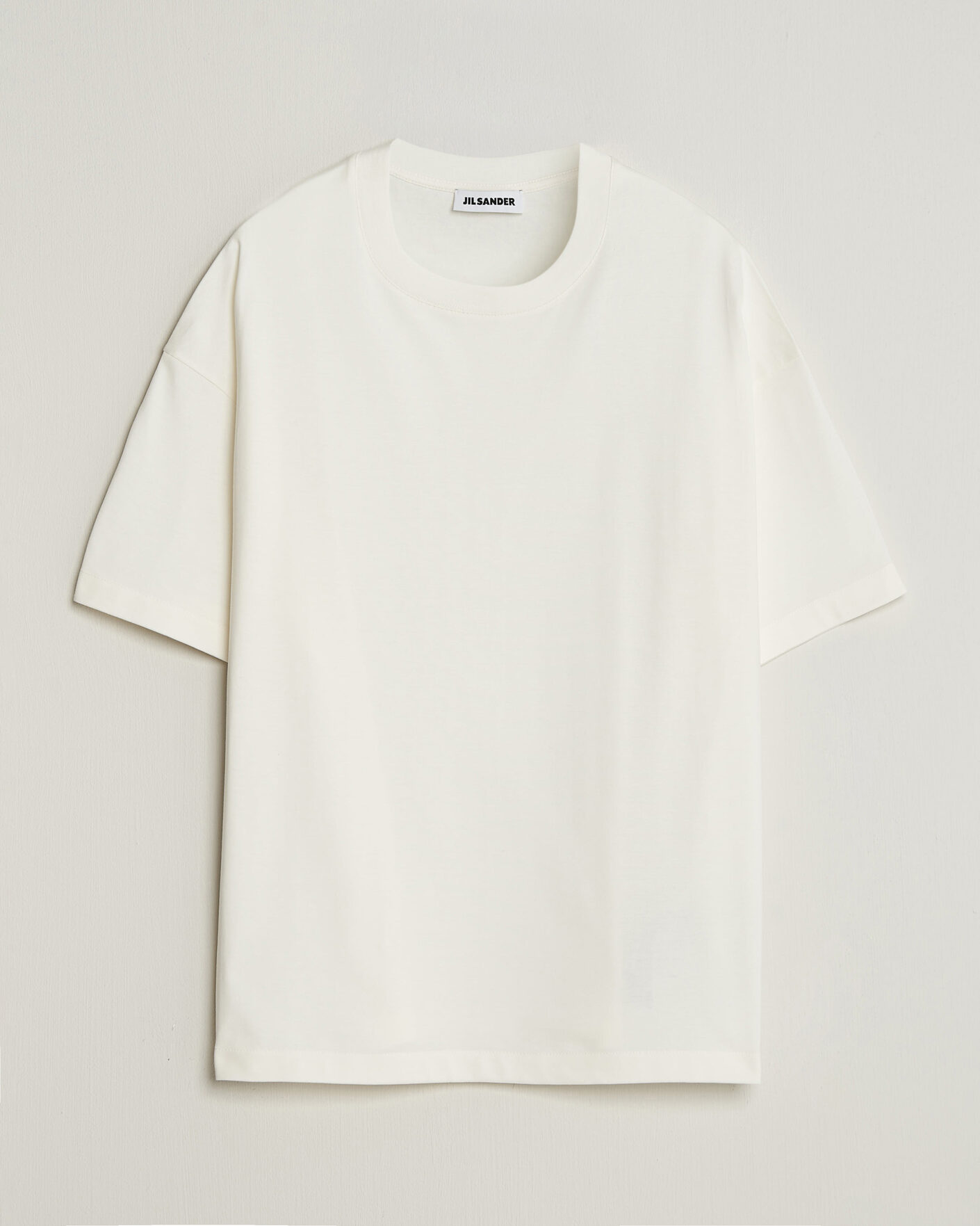 Herre | T-Shirts | Jil Sander | Short Sleeve Side Logo T-Shirt Off White