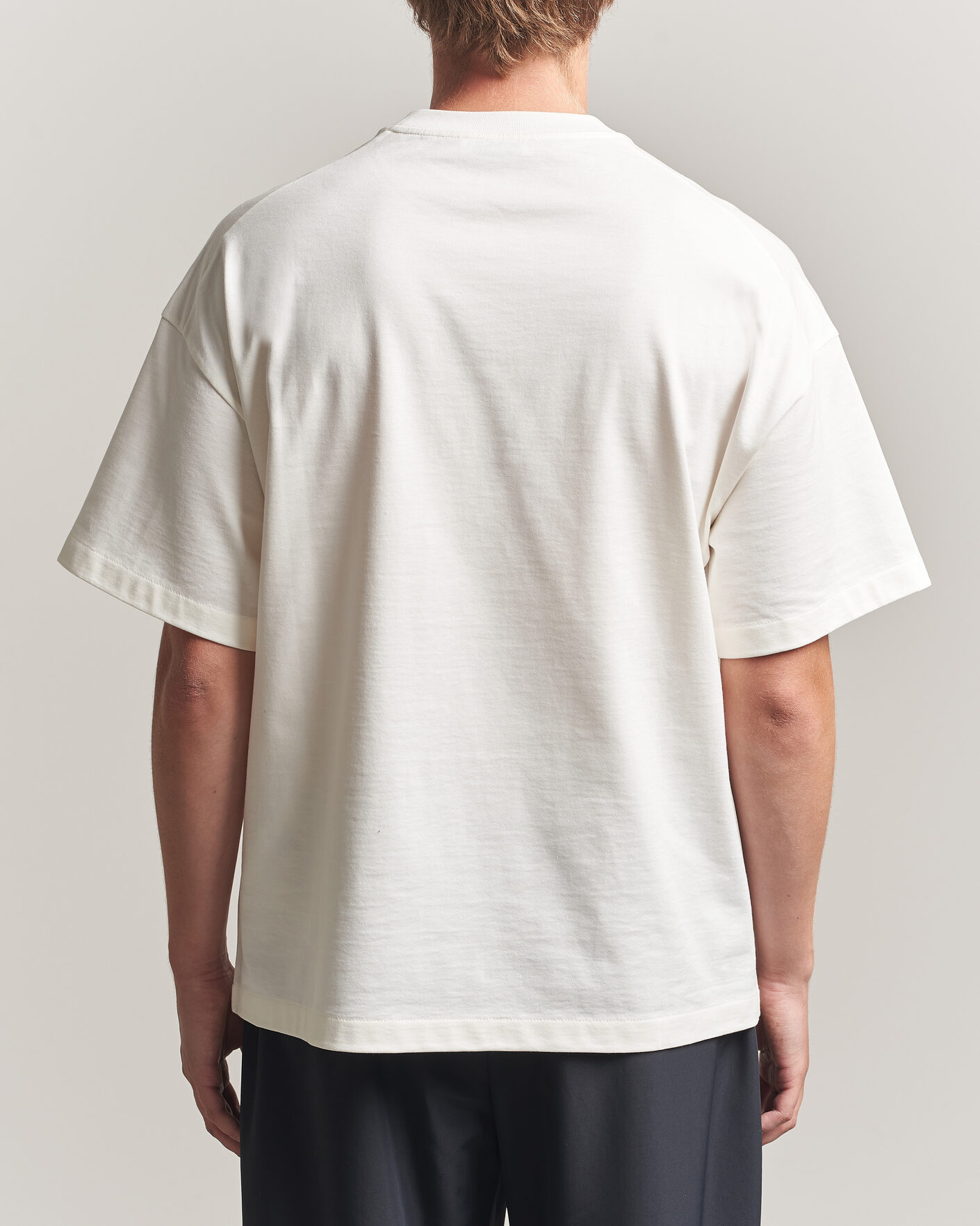 Herre | T-Shirts | Jil Sander | Short Sleeve Side Logo T-Shirt Off White