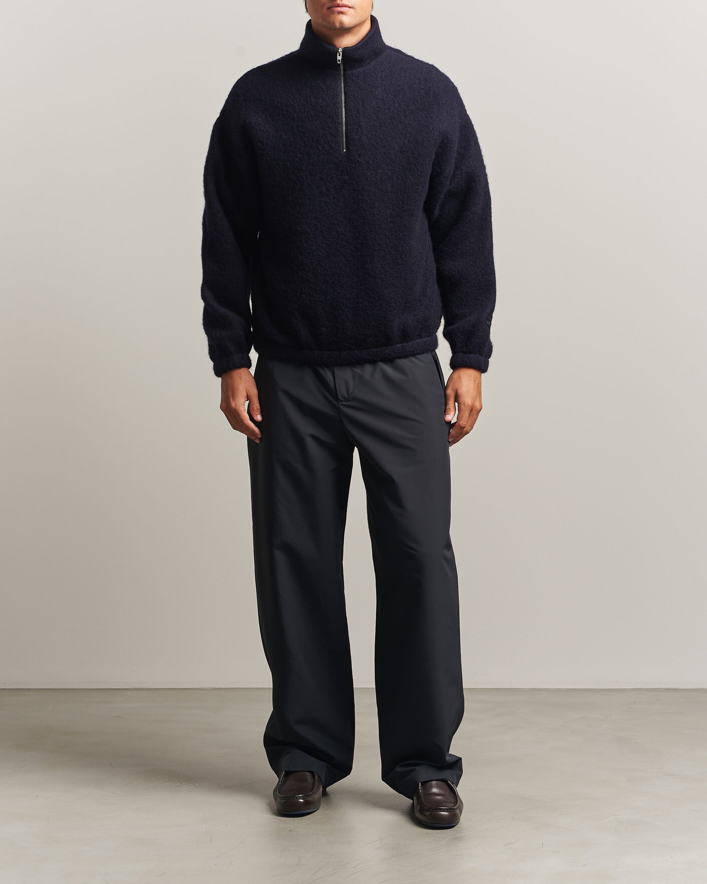 Herre | Gensere | Jil Sander | Half Zip Fleece Sweater Navy