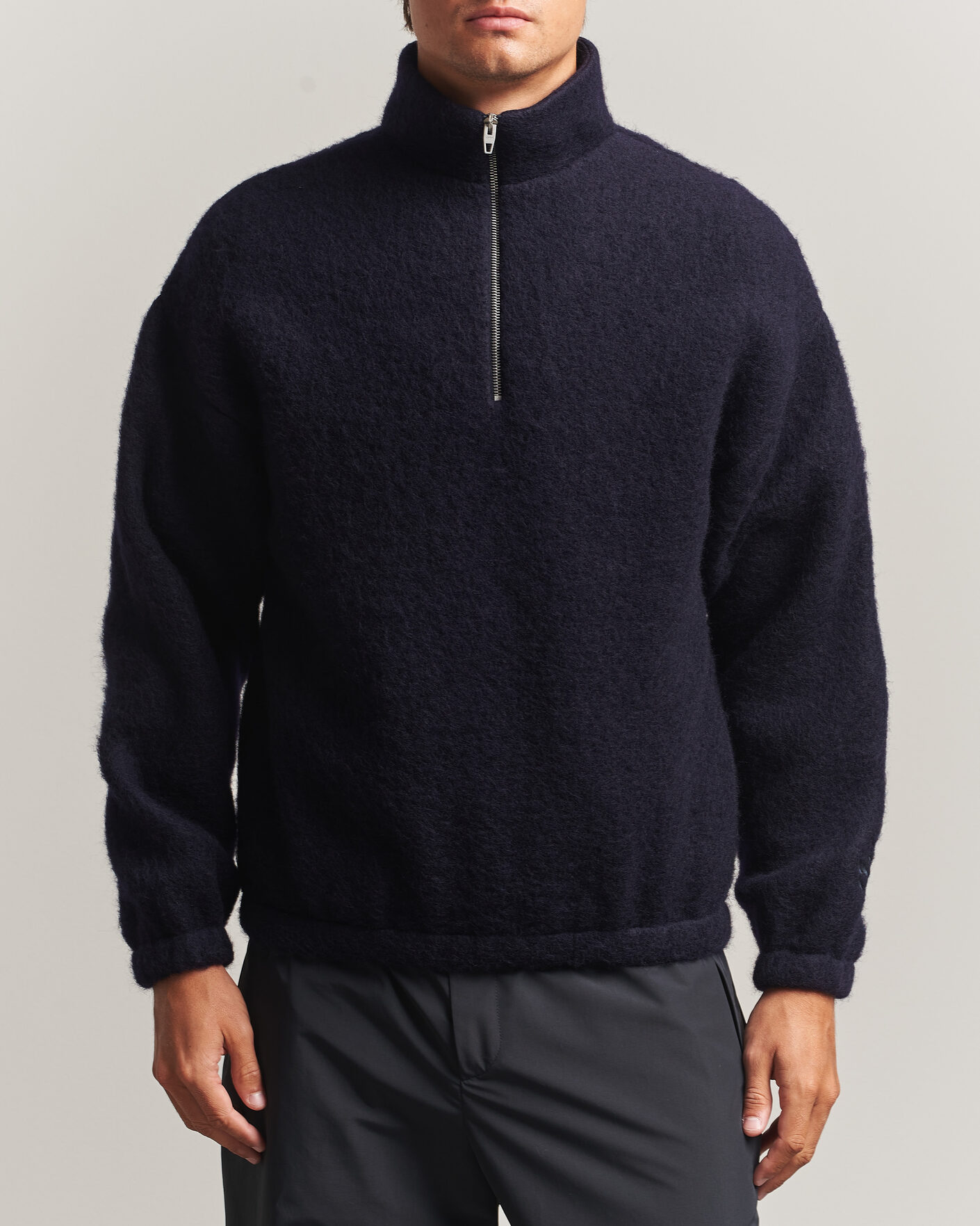 Herre | Gensere | Jil Sander | Half Zip Fleece Sweater Navy