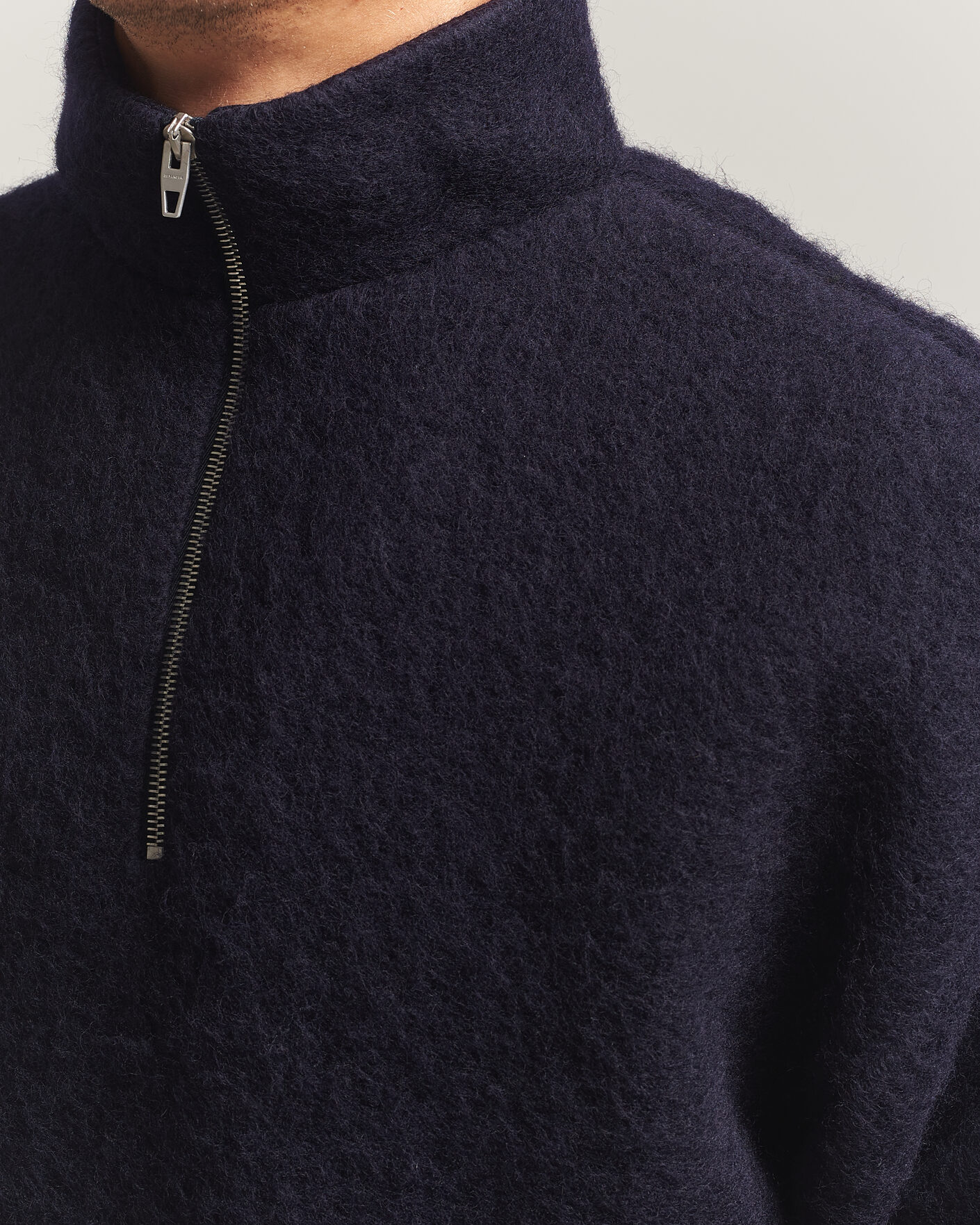 Herre | Gensere | Jil Sander | Half Zip Fleece Sweater Navy