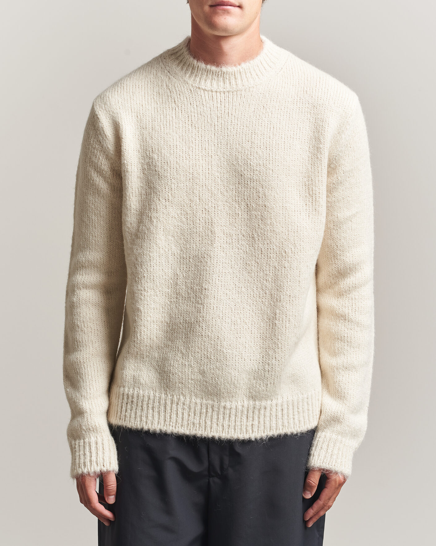 Herre | Gensere | Jil Sander | Rib Knit Sweater Off White