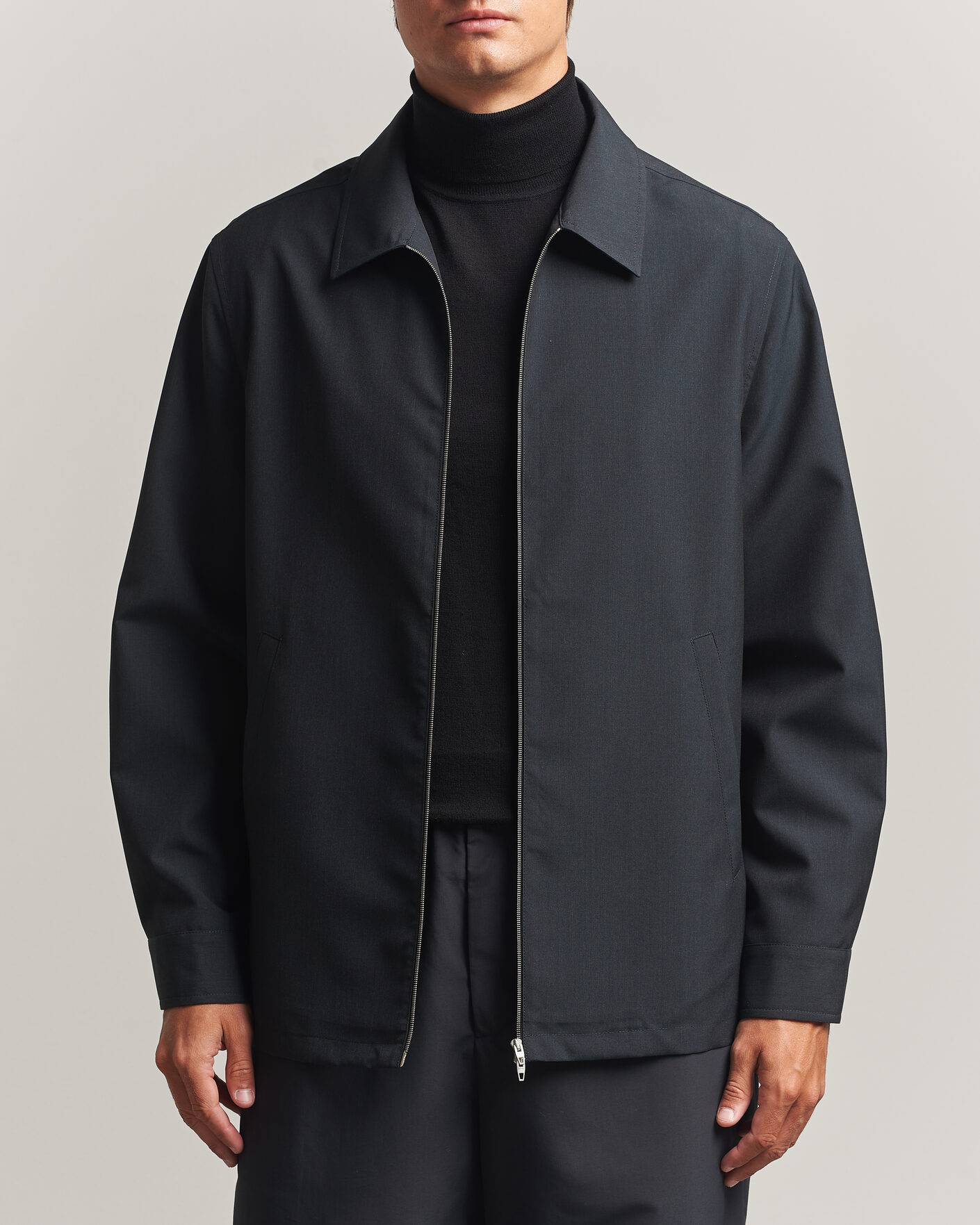 Herre | Skjorter | Jil Sander | Zip Shirt Jacket Charcoal