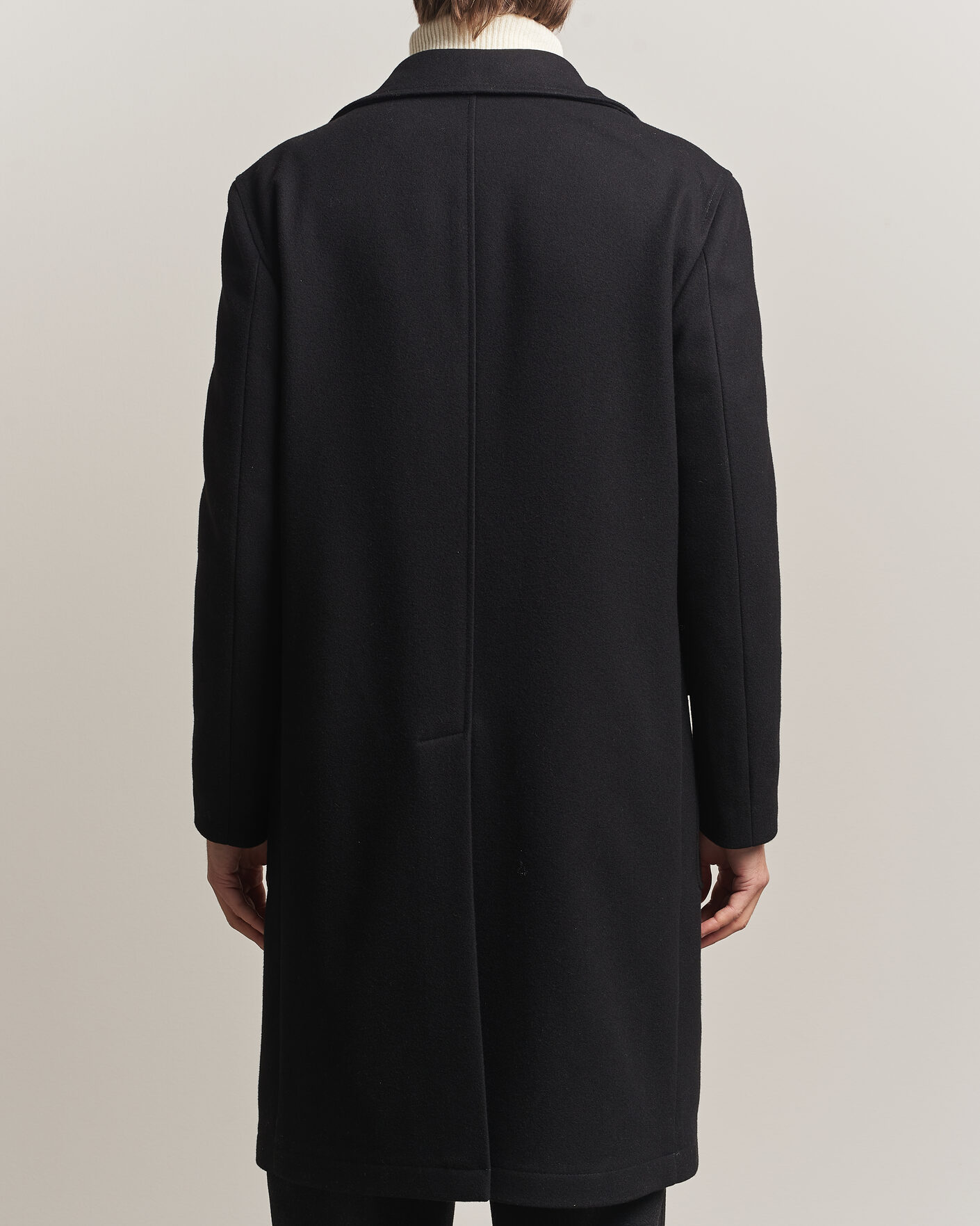 Herre | Jakker | L.B.M. 1911 | Double Breasted Wool/Cashmere Coat Black
