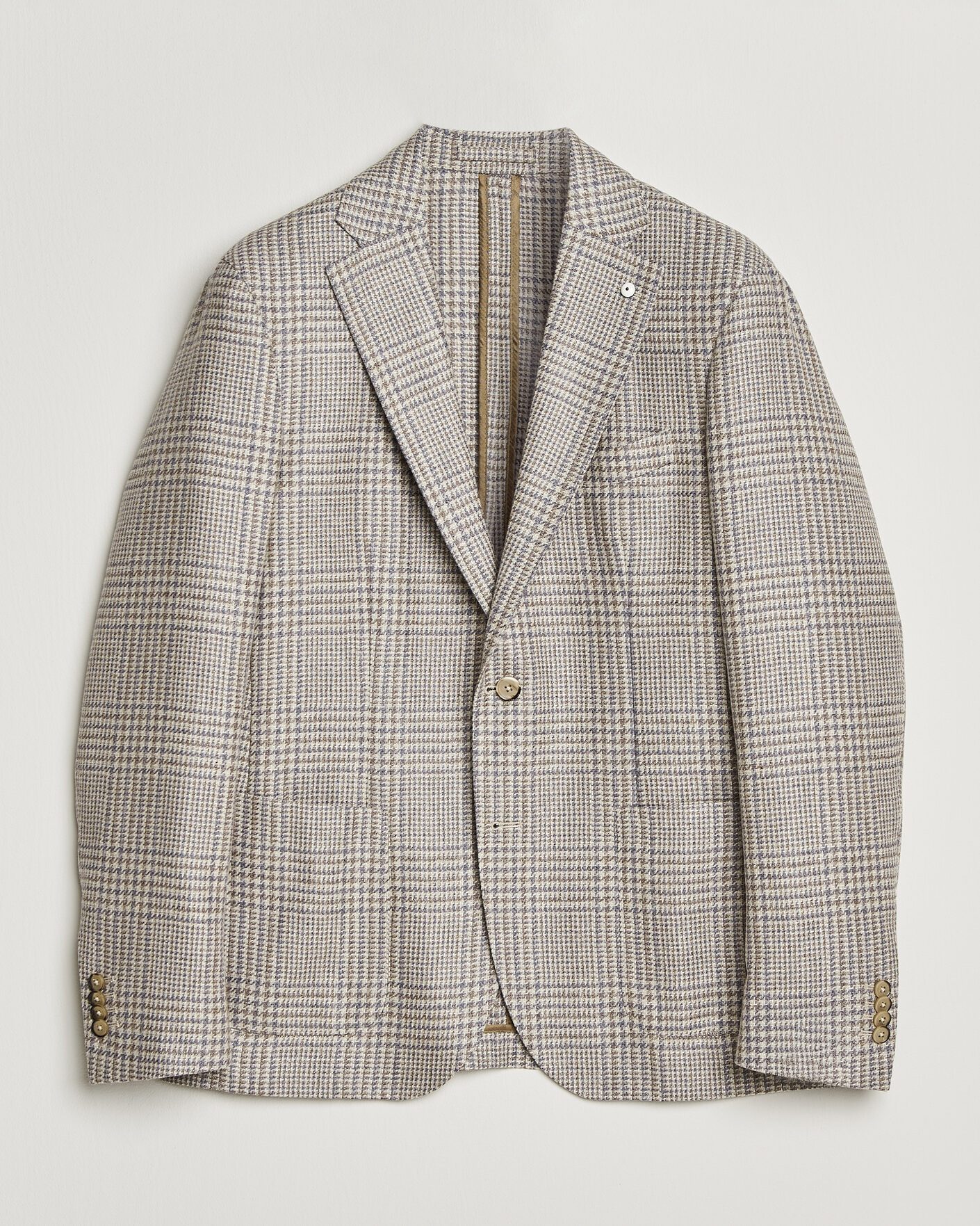 Herre | Dressjakker | L.B.M. 1911 | Jack Regular Check Wool/Cashmere/Silk Blazer Brown