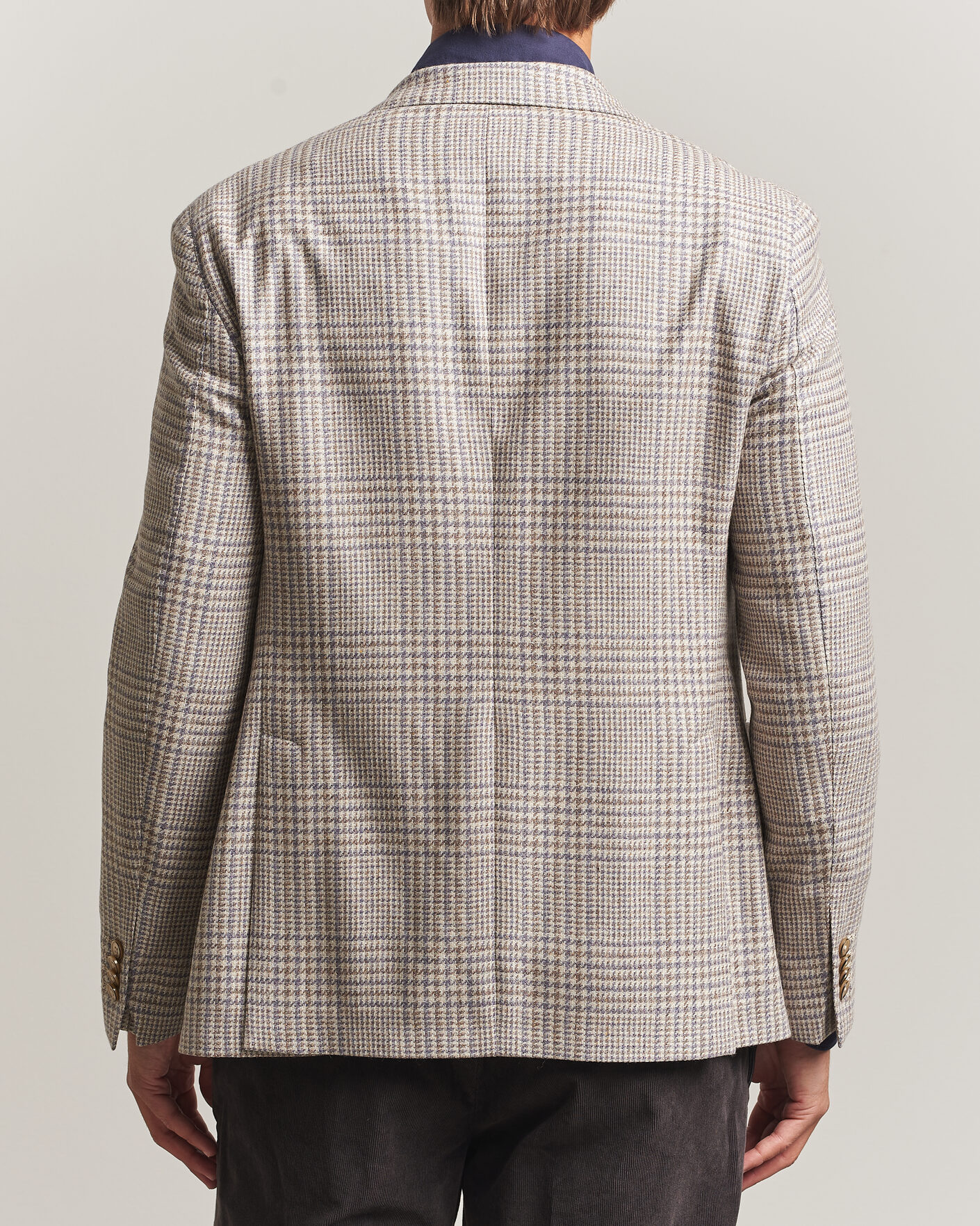 Herre | Dressjakker | L.B.M. 1911 | Jack Regular Check Wool/Cashmere/Silk Blazer Brown