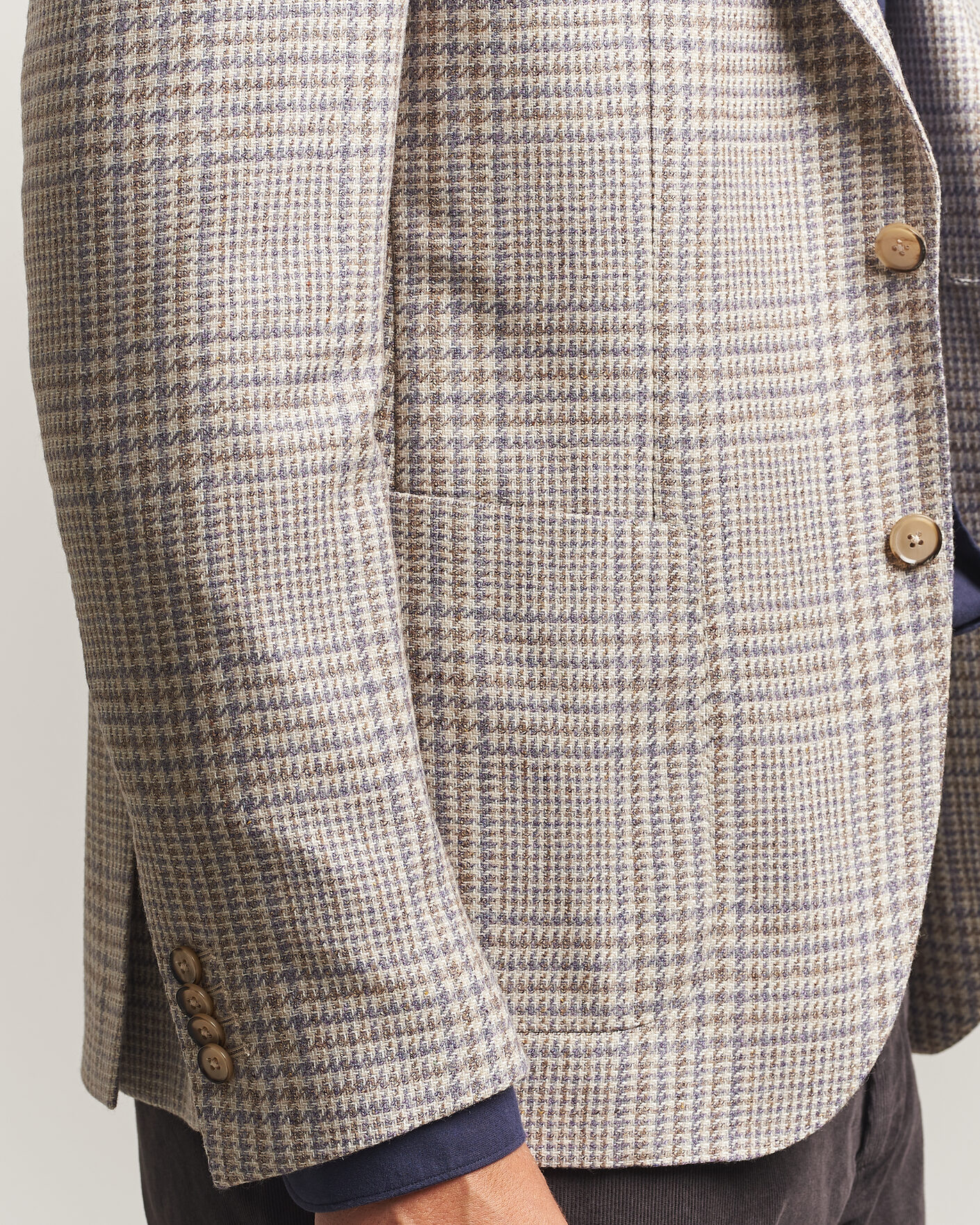Herre | Dressjakker | L.B.M. 1911 | Jack Regular Check Wool/Cashmere/Silk Blazer Brown