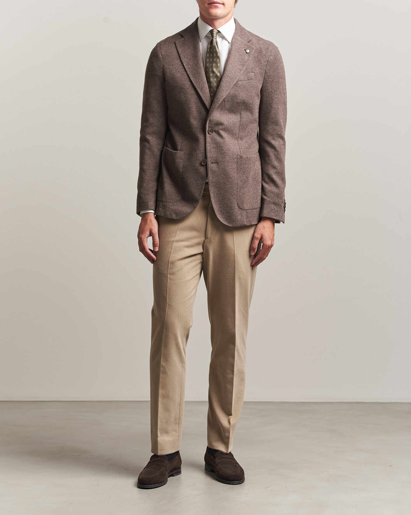 Herre | Dressjakker | L.B.M. 1911 | Jack Knitted Cashmere Mix Blazer Brown