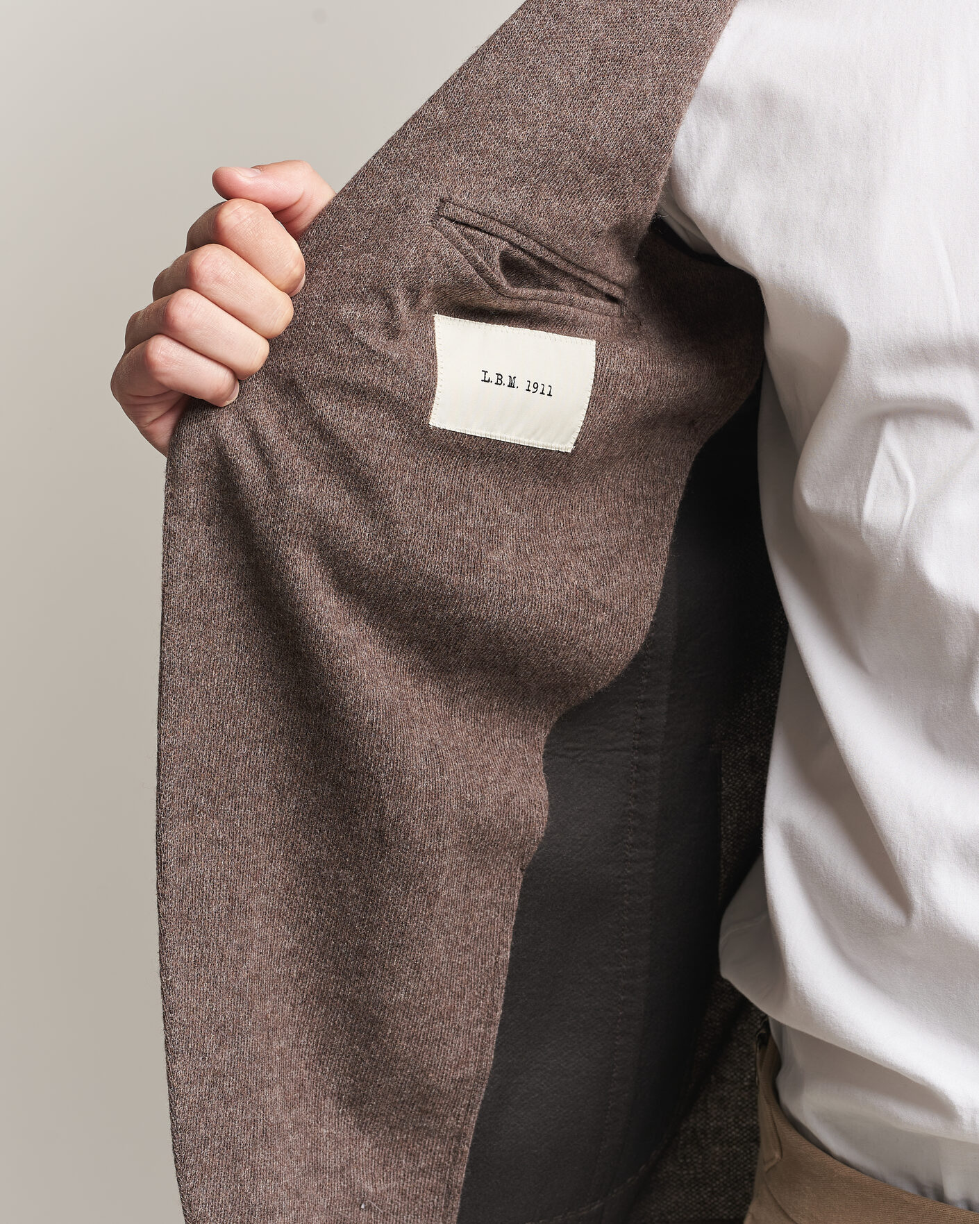 Herre | Dressjakker | L.B.M. 1911 | Jack Knitted Cashmere Mix Blazer Brown