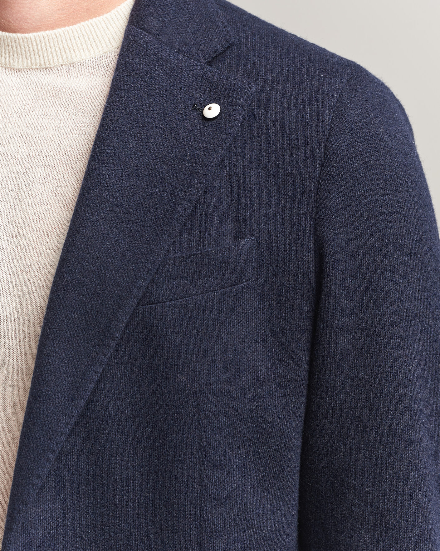 Herre | Dressjakker | L.B.M. 1911 | Jack Knitted Cashmere Mix Blazer Navy