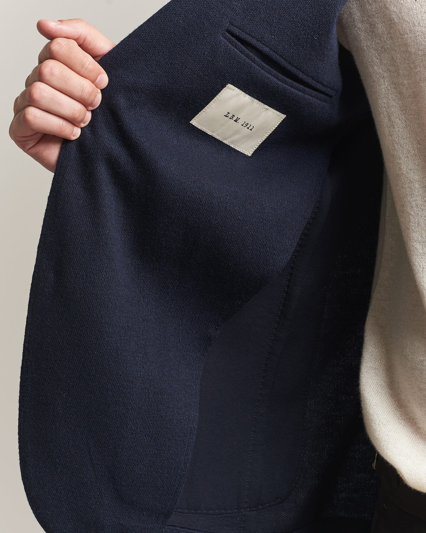 Herre | Dressjakker | L.B.M. 1911 | Jack Knitted Cashmere Mix Blazer Navy