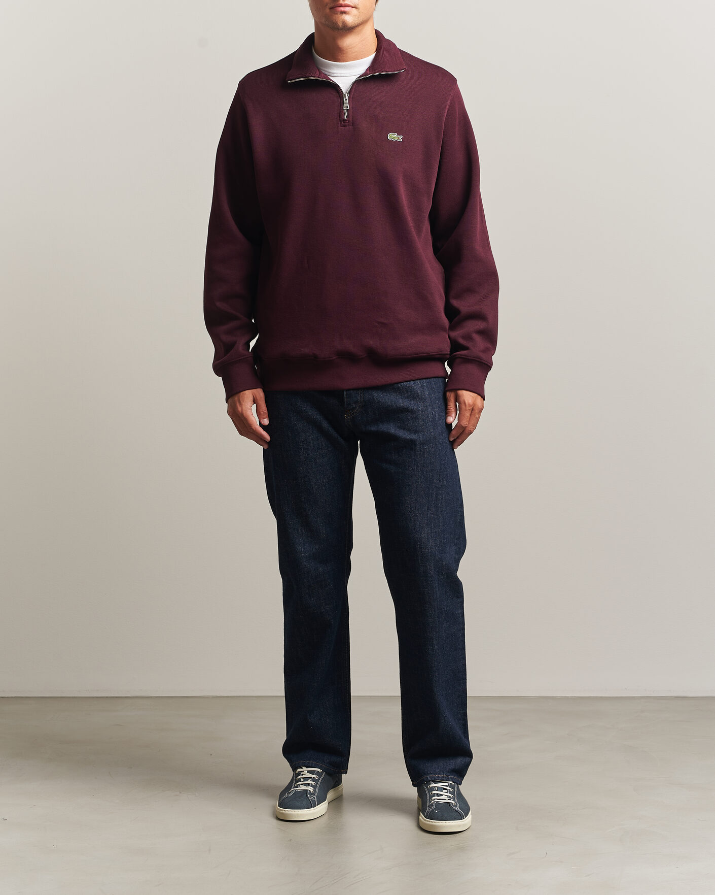 Herre | Gensere | Lacoste | Rib Interlock Half Zip Oxalis