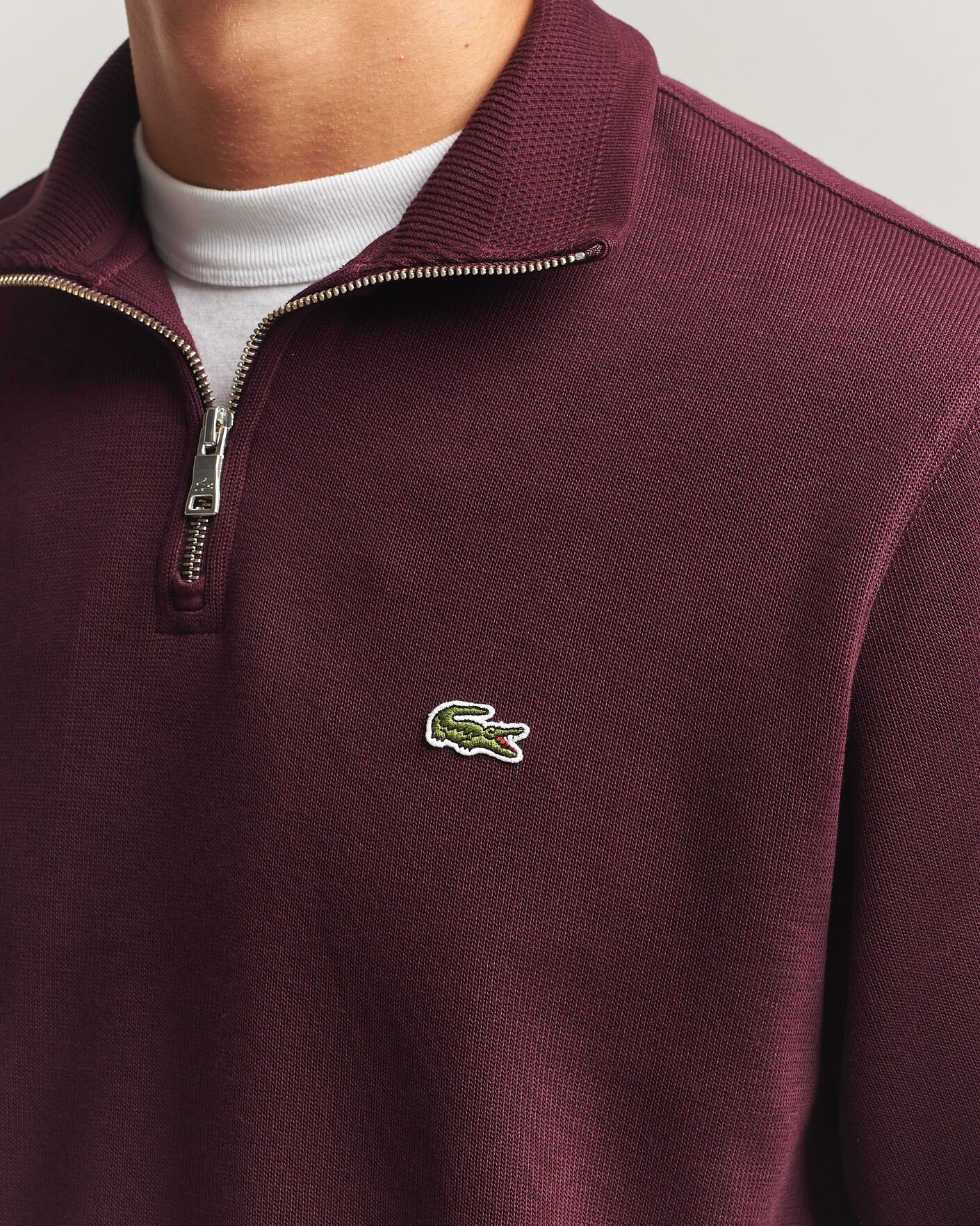 Herre | Gensere | Lacoste | Rib Interlock Half Zip Oxalis