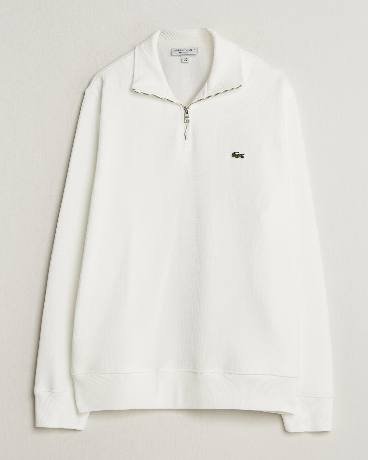 Herre | Gensere | Lacoste | Rib Interlock Half Zip Flour