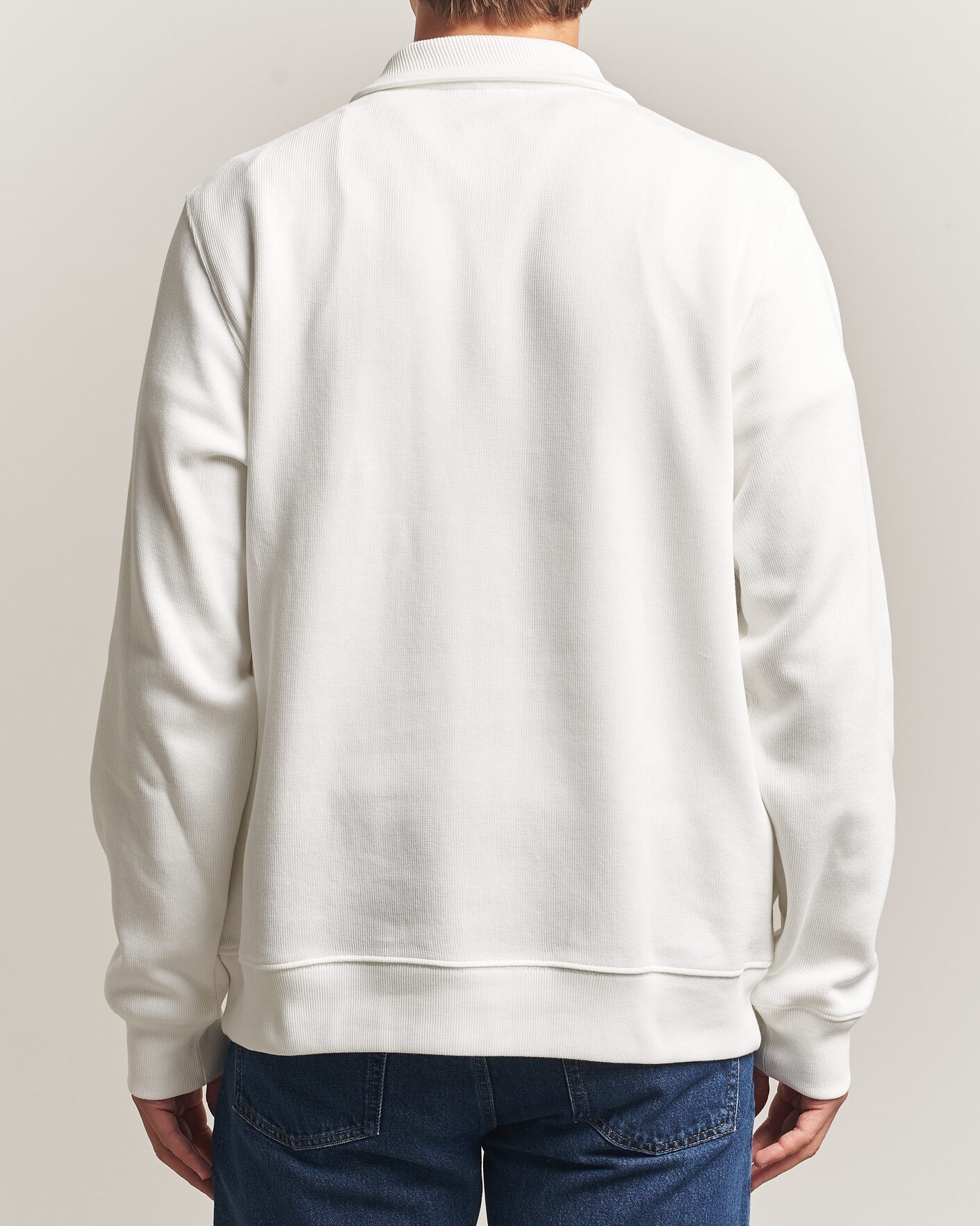 Herre | Gensere | Lacoste | Rib Interlock Half Zip Flour