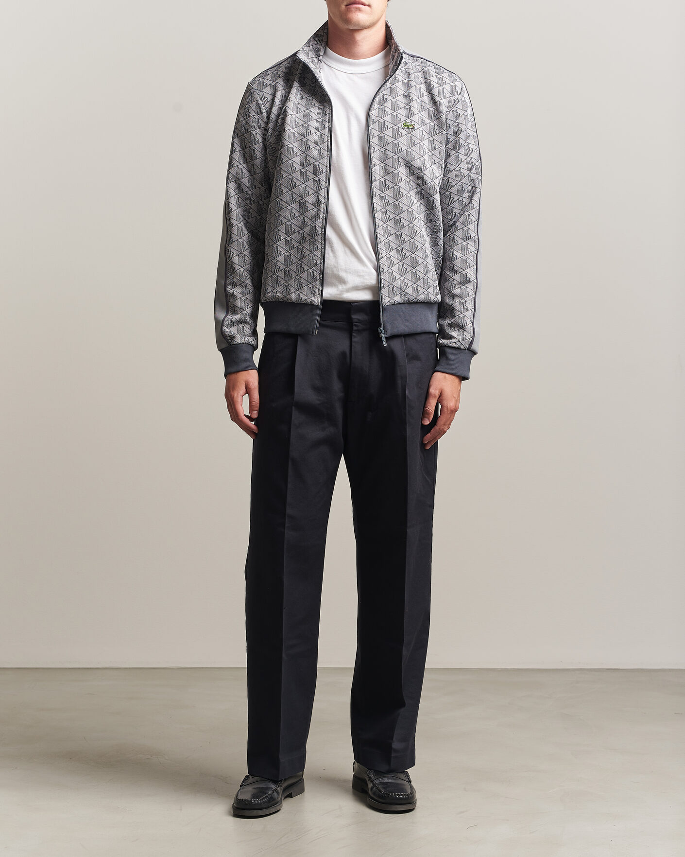 Herre | Gensere | Lacoste | Monogram Track Jacket Calluna/Graphite