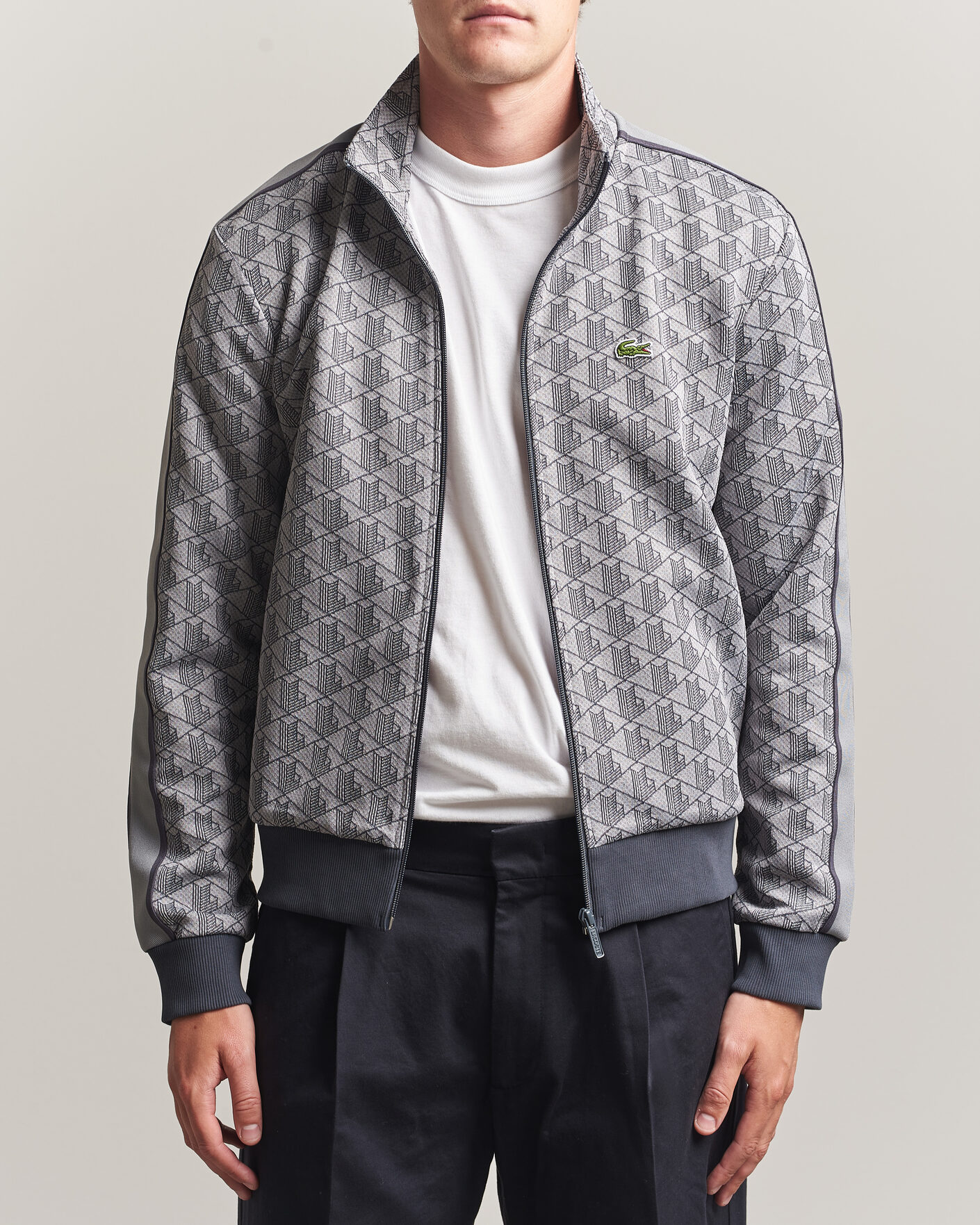Herre | Gensere | Lacoste | Monogram Track Jacket Calluna/Graphite