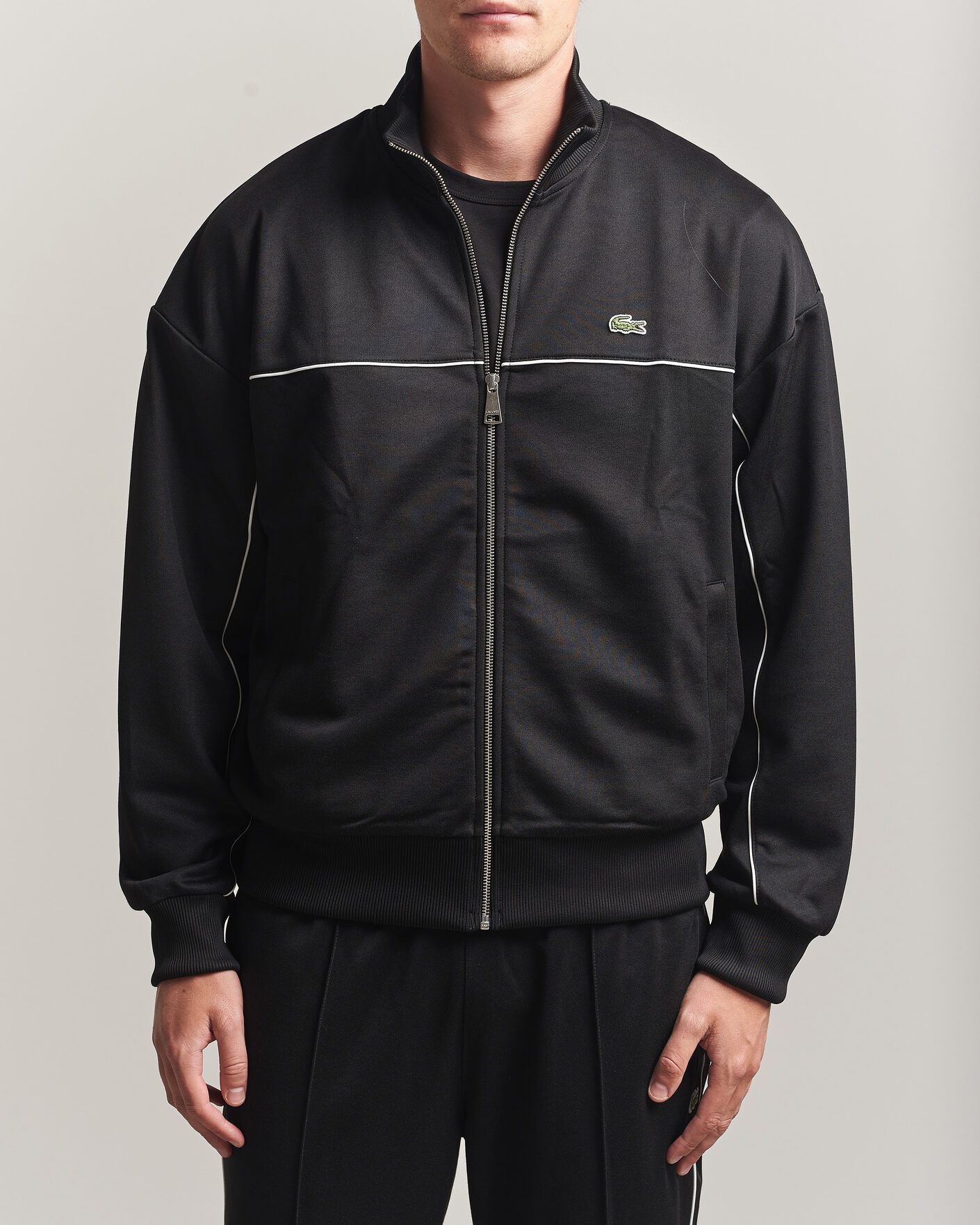 Herre | Gensere | Lacoste | Piqué Track Jacket Black