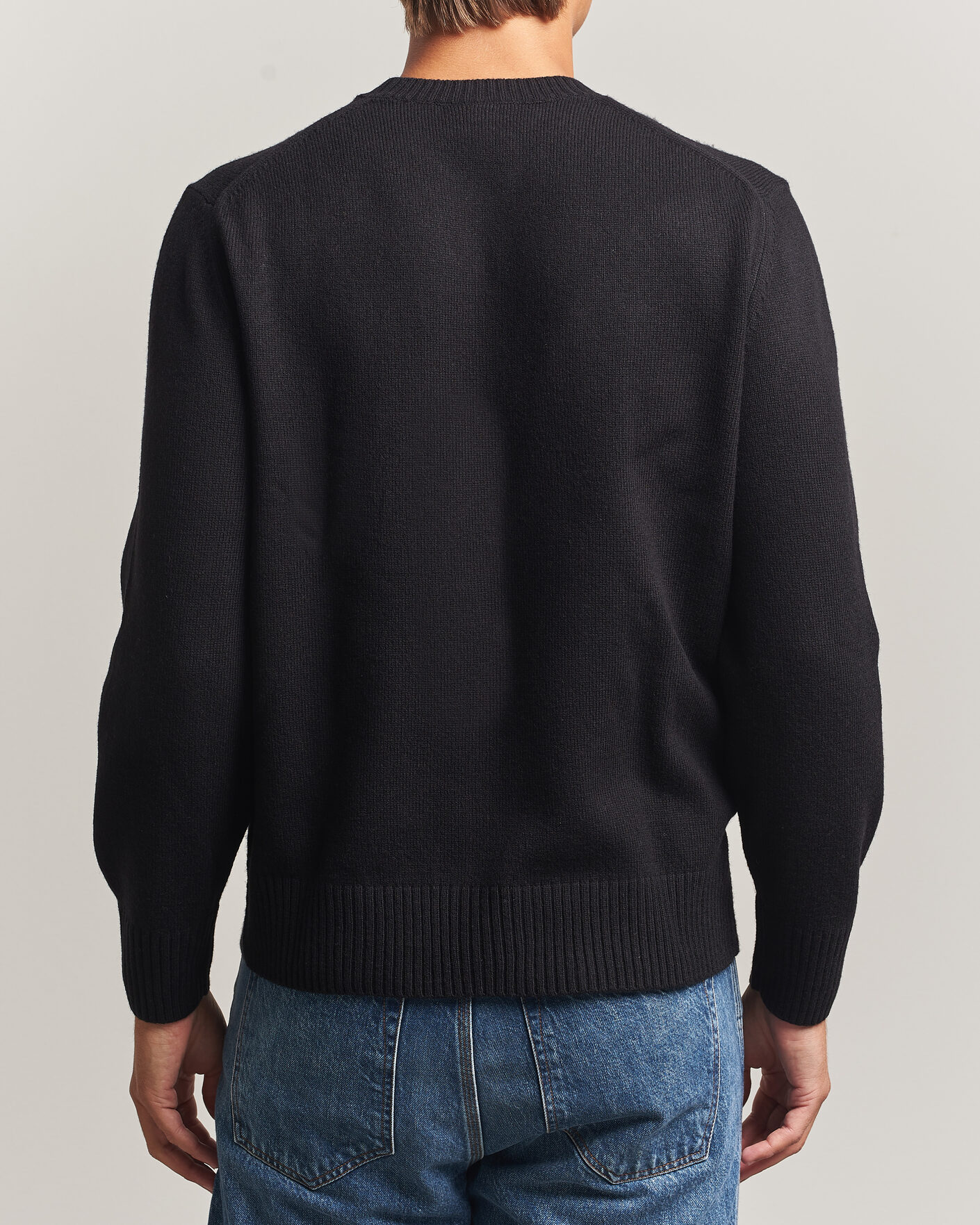 Herre | Gensere | Lacoste | Carded Wool Crew Neck Black