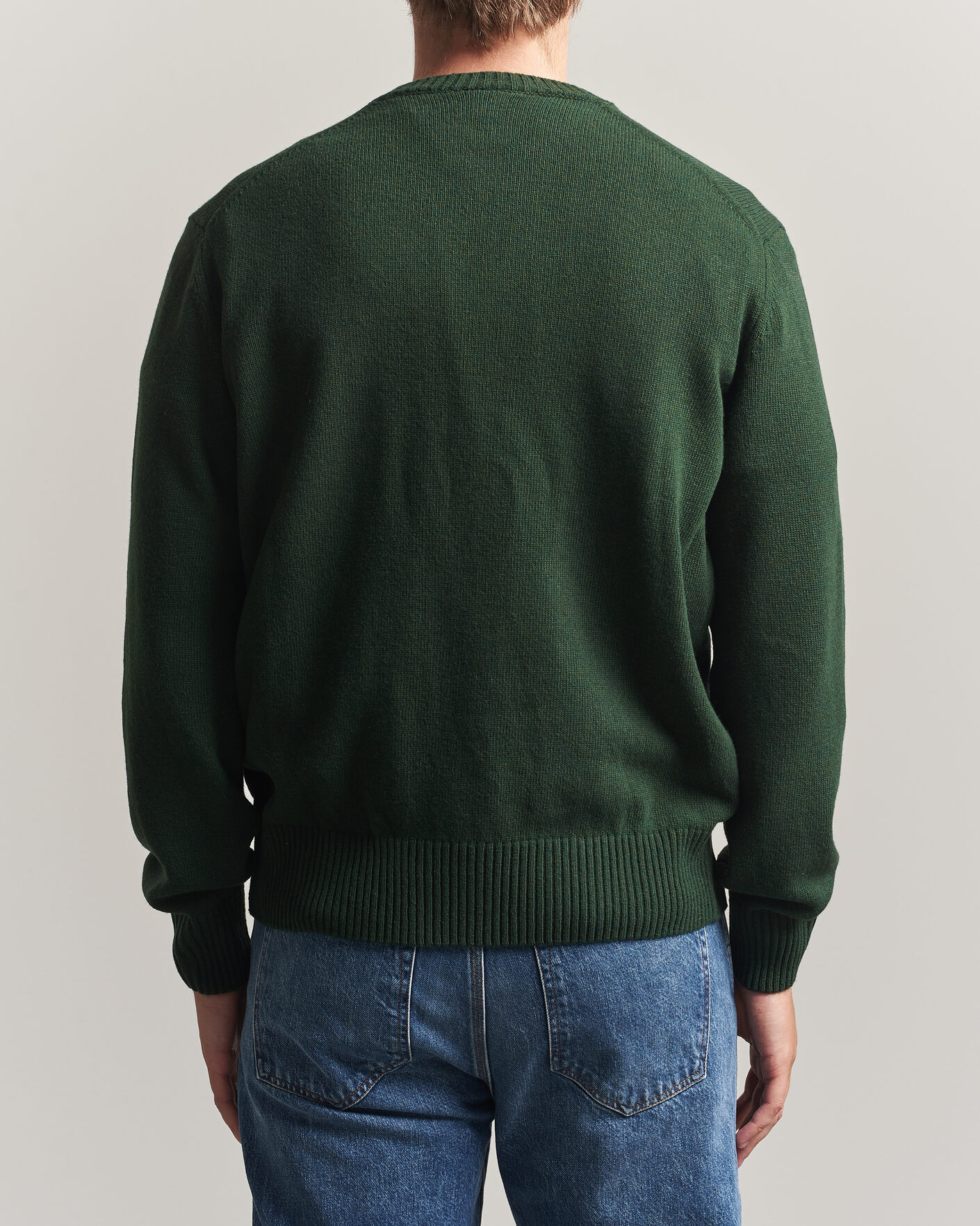 Herre | Gensere | Lacoste | Carded Wool Crew Neck Sinople