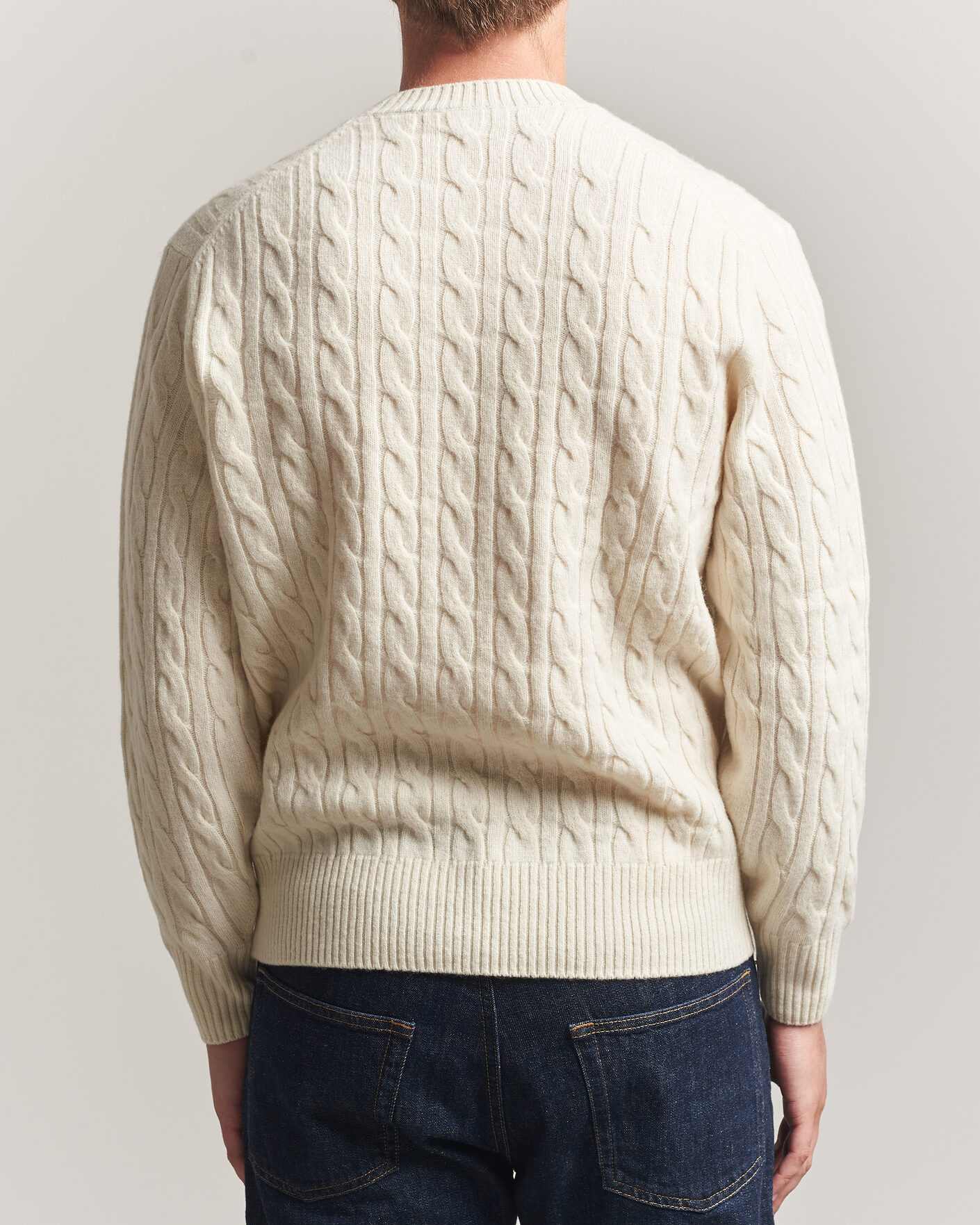 Herre | Gensere | Lacoste | Carded Wool Cable Crew Neck Lapland