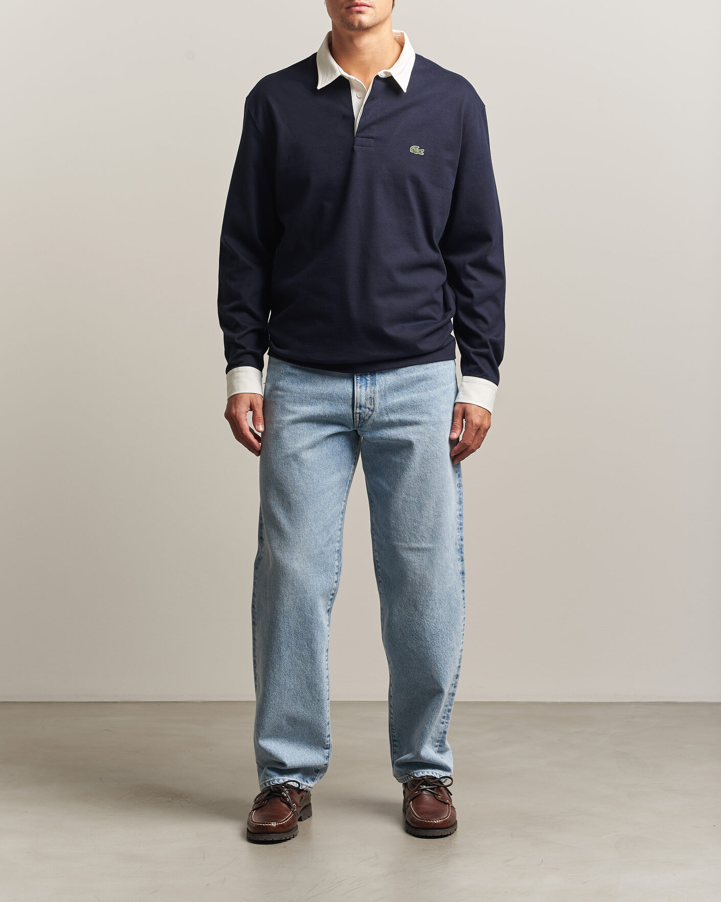 Herre | Gensere | Lacoste | Heavy Cotton Rugger Dark Navy