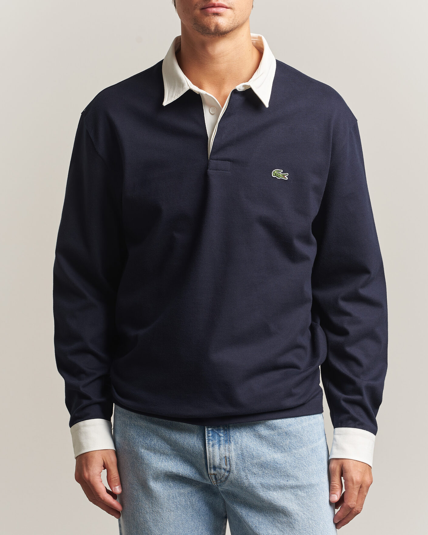 Herre | Gensere | Lacoste | Heavy Cotton Rugger Dark Navy
