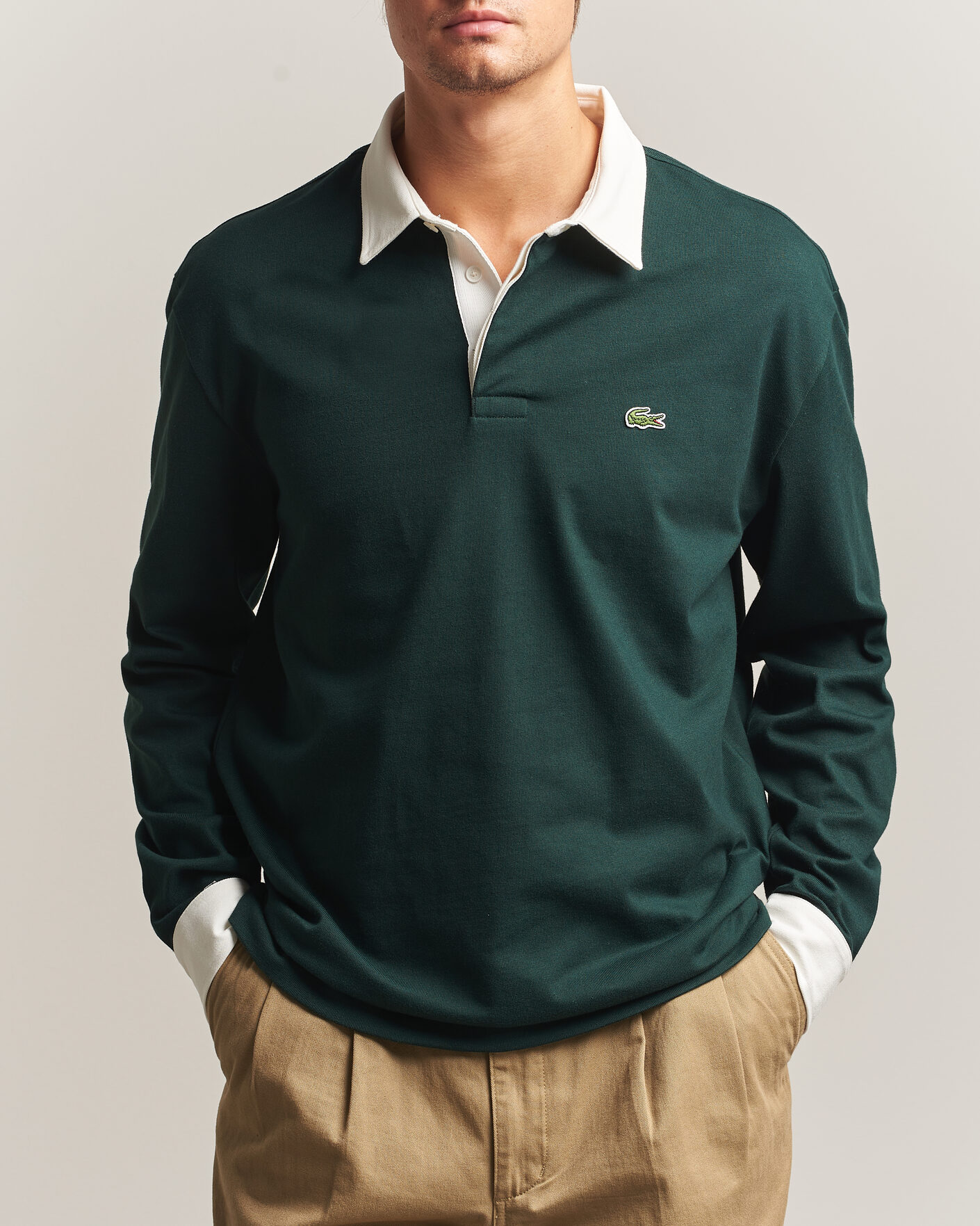 Herre | Gensere | Lacoste | Heavy Cotton Rugger Sinople