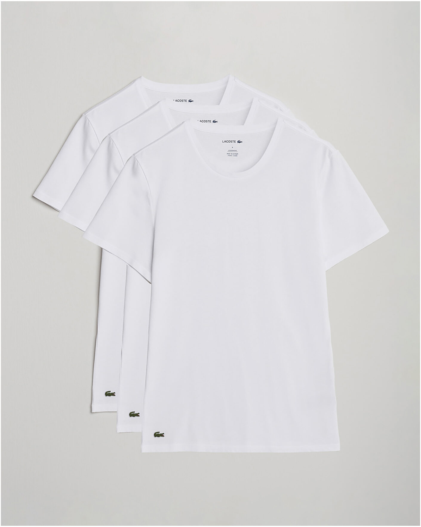 Herre | T-Shirts | Lacoste | 3-Pack Crew Neck T-Shirt White