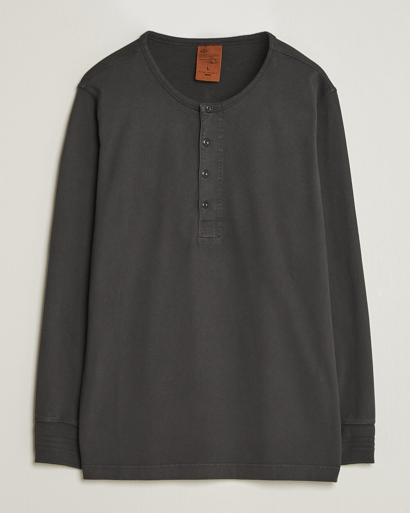 Herre | Gensere | Nudie Jeans | Long Sleeved Henley Antracite