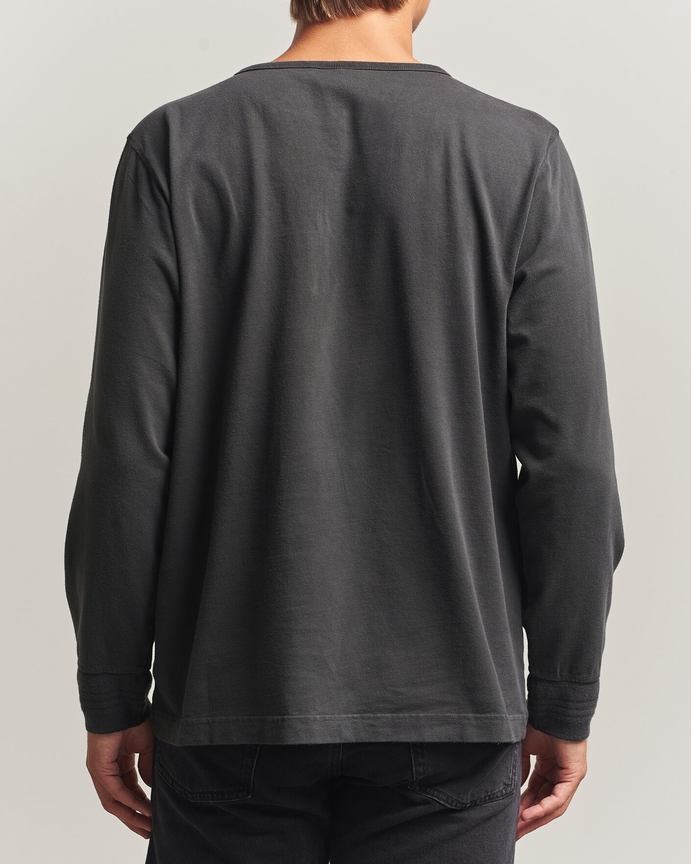 Herre | Gensere | Nudie Jeans | Long Sleeved Henley Antracite