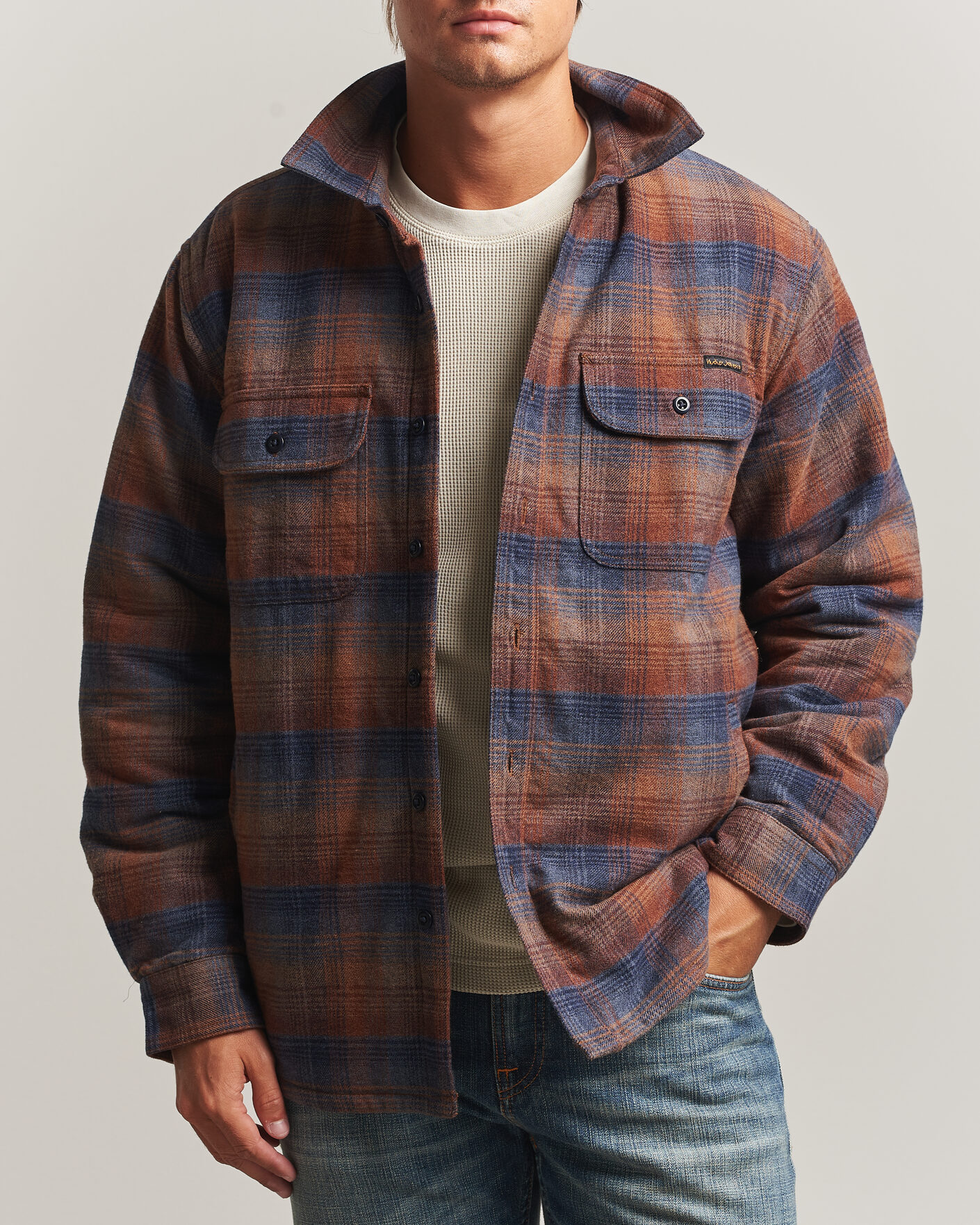 Herre | Skjorter | Nudie Jeans | Glenn Padded Checked Overshirt Multi