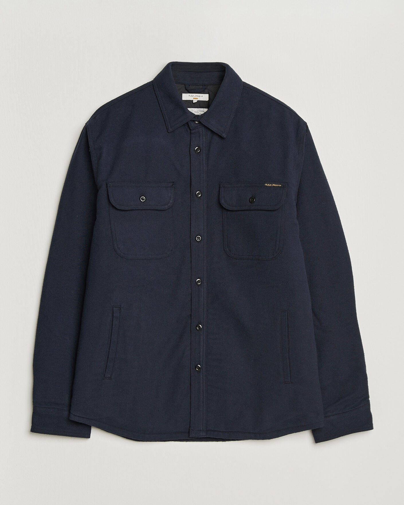 Herre | Skjorter | Nudie Jeans | Glenn Padded Overshirt Blueberry