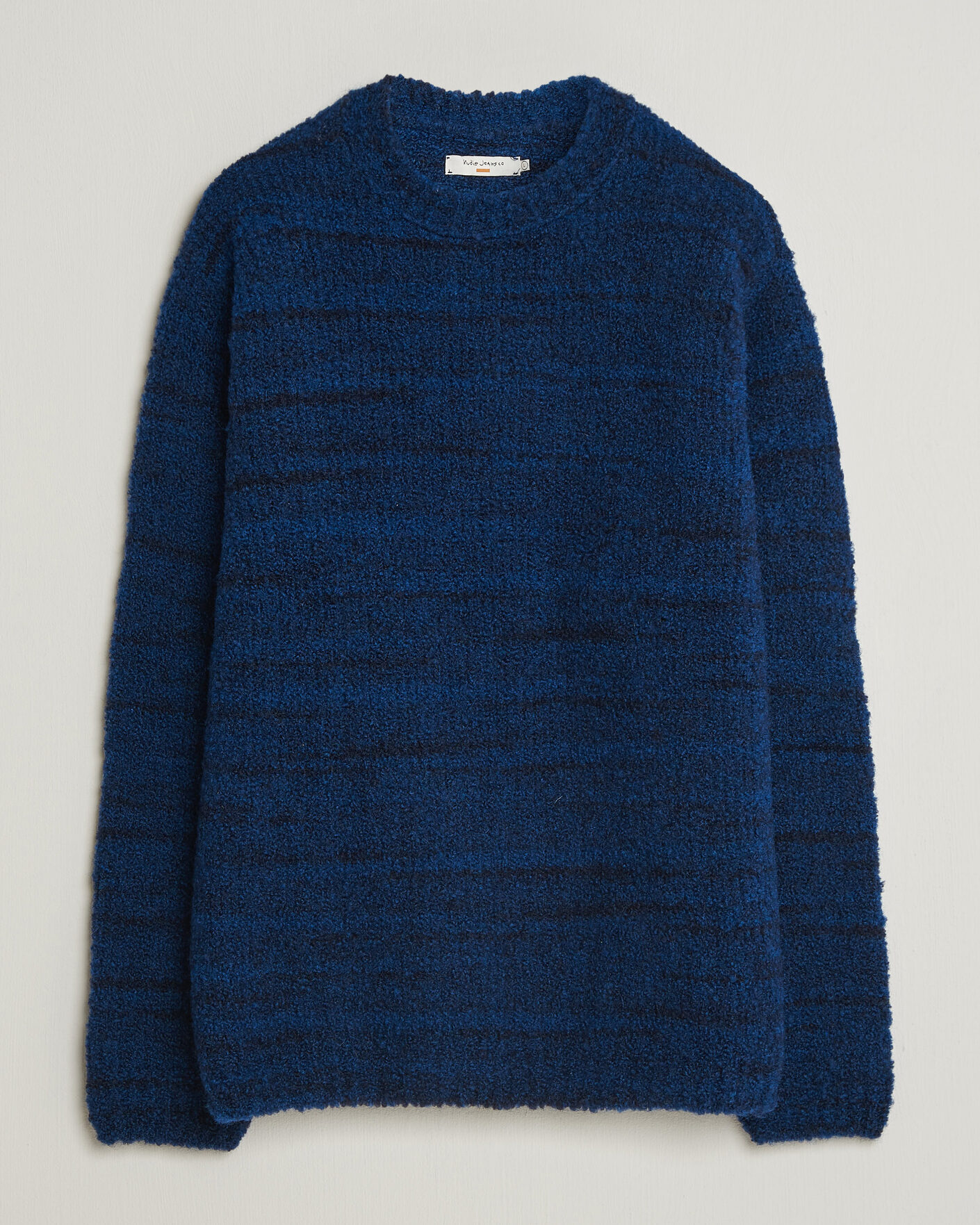Herre | Gensere | Nudie Jeans | Gurra Bouclé Knitted Sweater Blue Multi