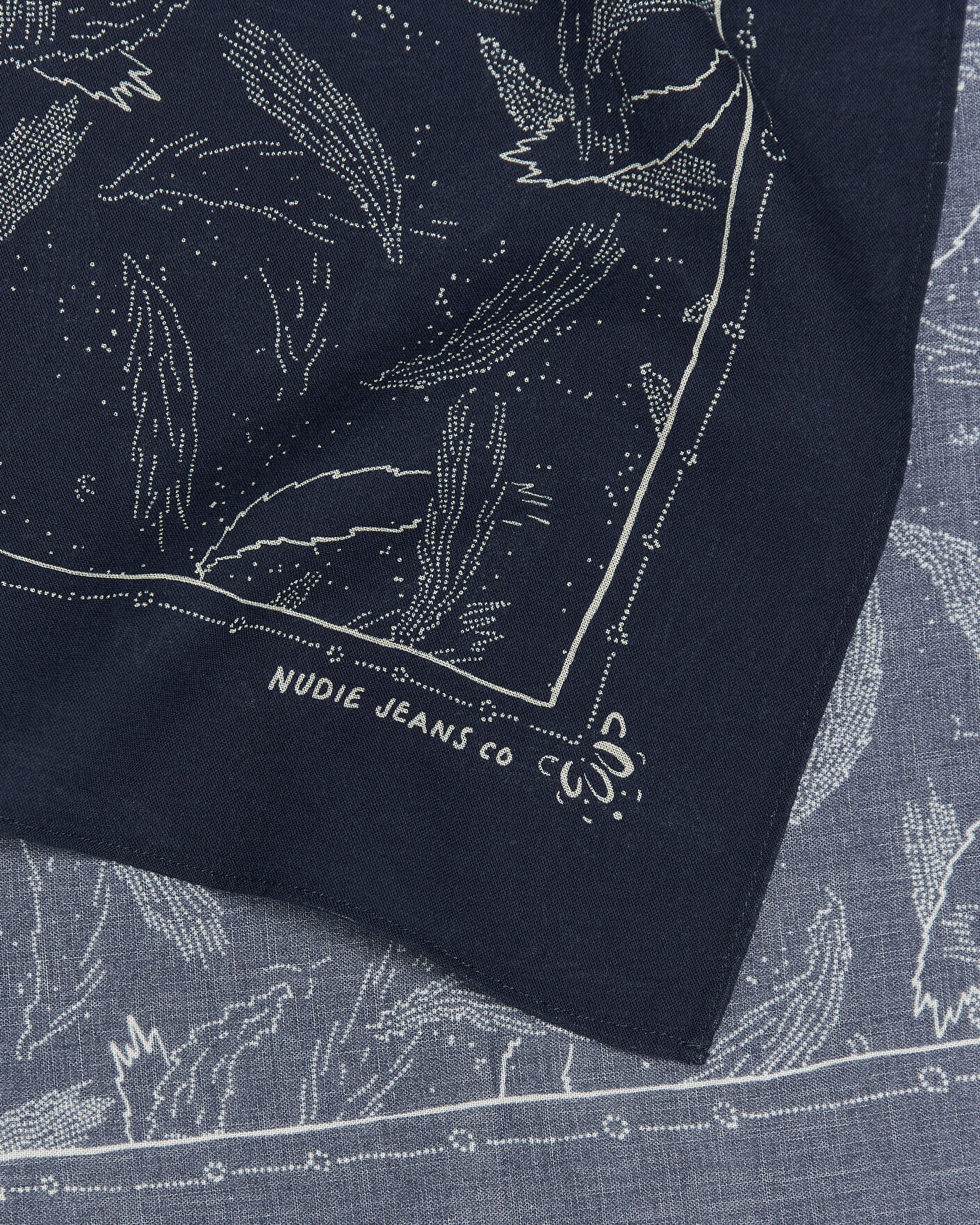 Herre | Scarves | Nudie Jeans | Ingrid Printed Bandana Blue