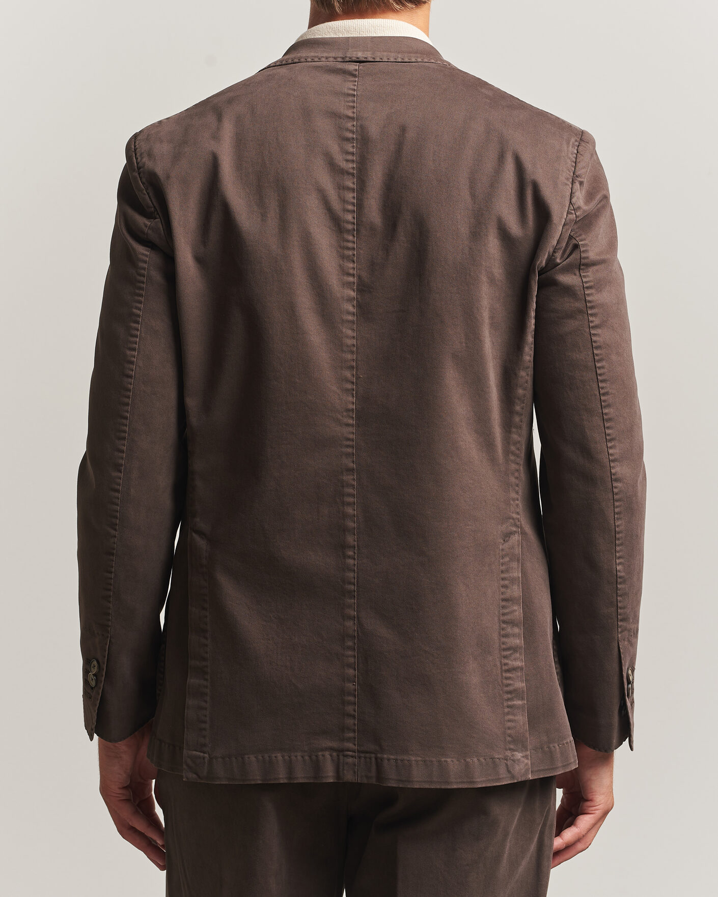 Herre | Dressjakker | Santaniello | Washed Cotton Patch Pocket Blazer Brown