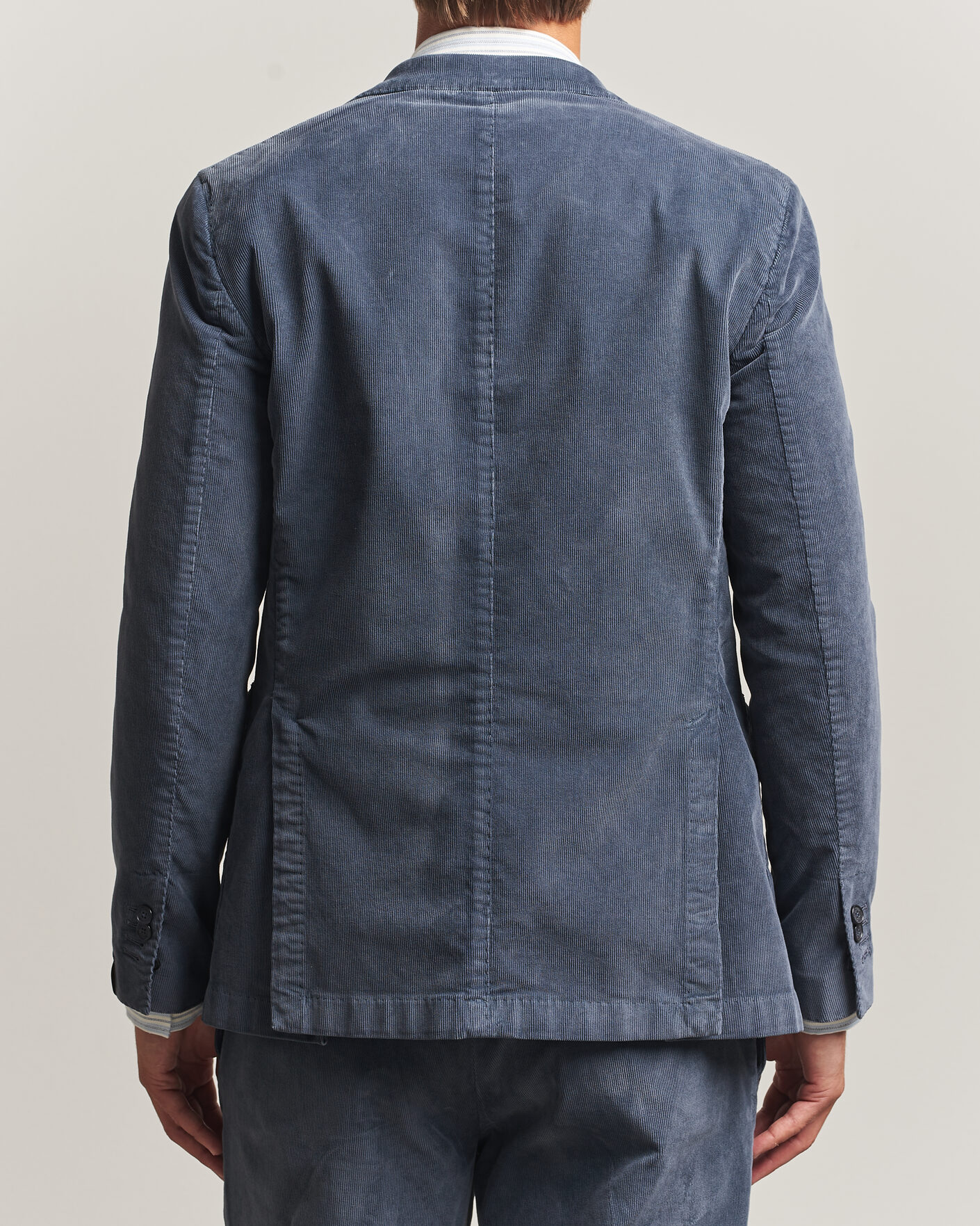 Herre | Dressjakker | Santaniello | Corduroy Patch Pocket Blazer Iron Blue