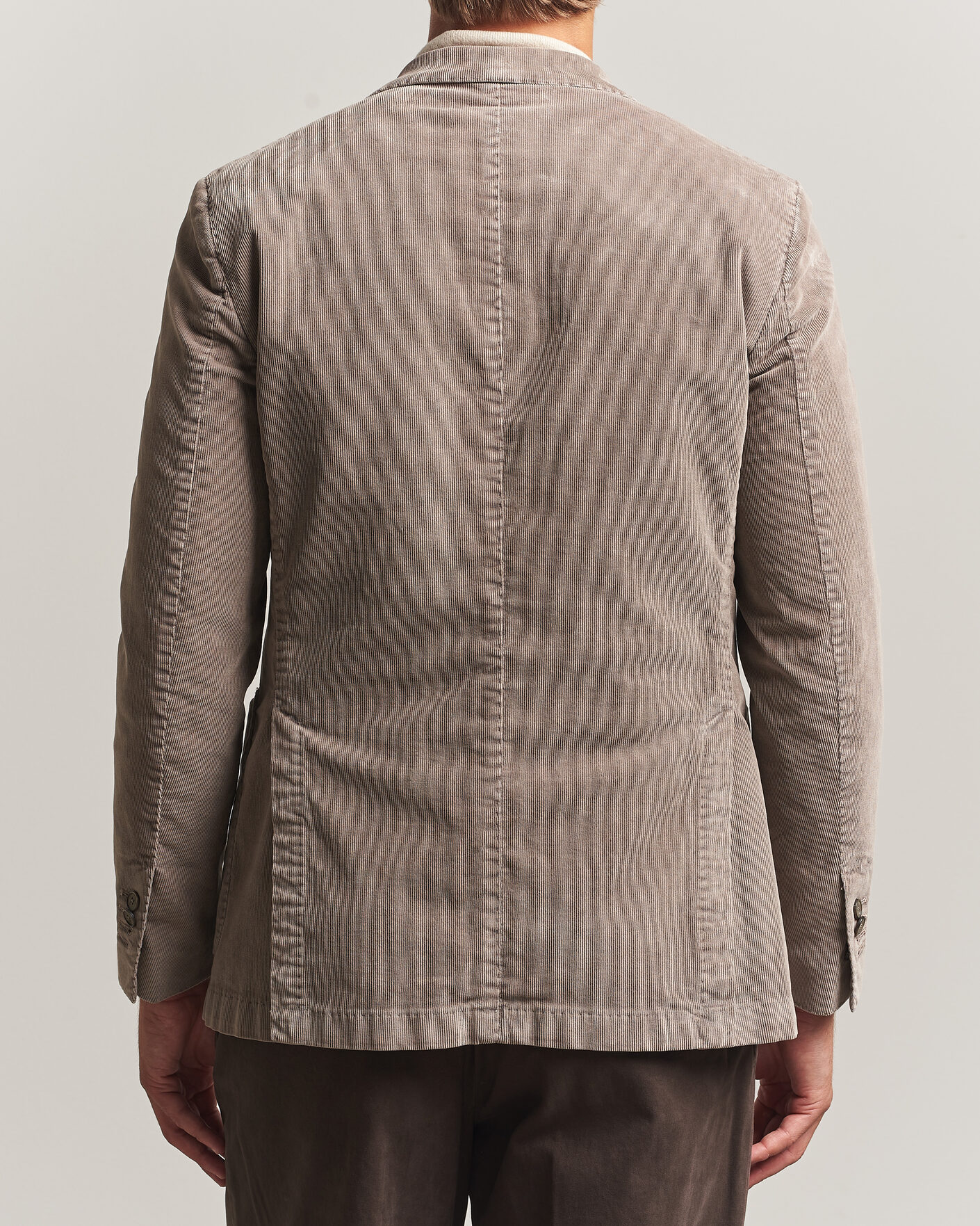 Herre | Dressjakker | Santaniello | Corduroy Patch Pocket Blazer Taupe