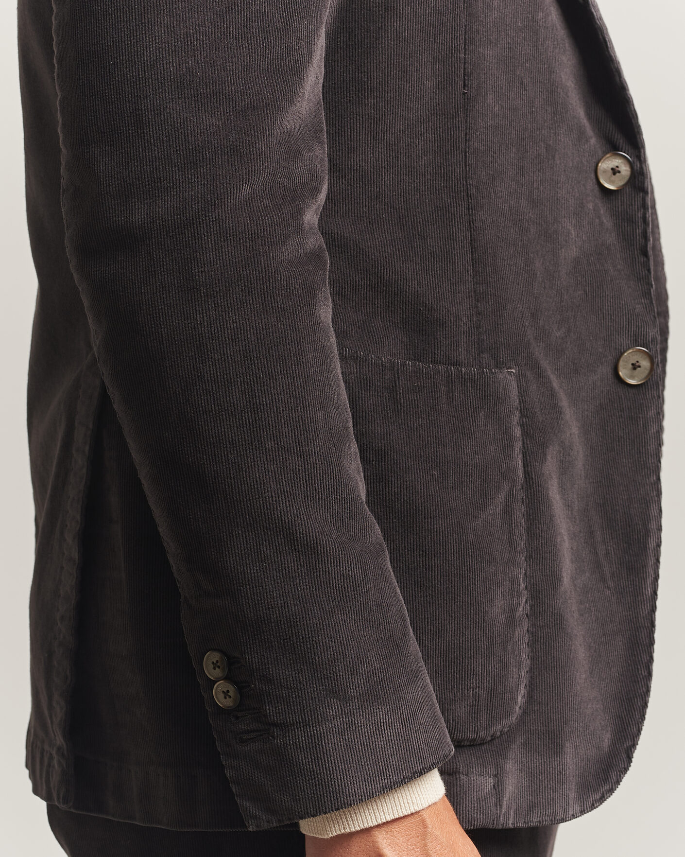 Herre | Dressjakker | Santaniello | Corduroy Patch Pocket Blazer Dark Grey