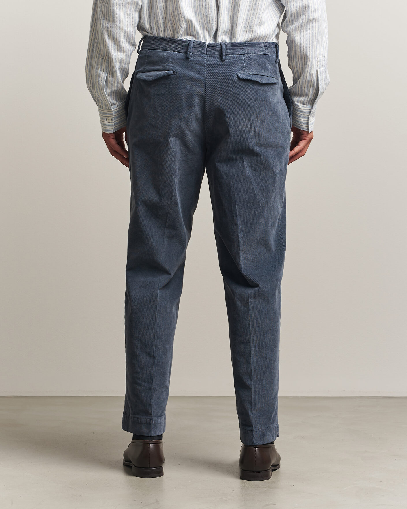 Herre | Bukser | Santaniello | Corduroy Trousers Iron Blue