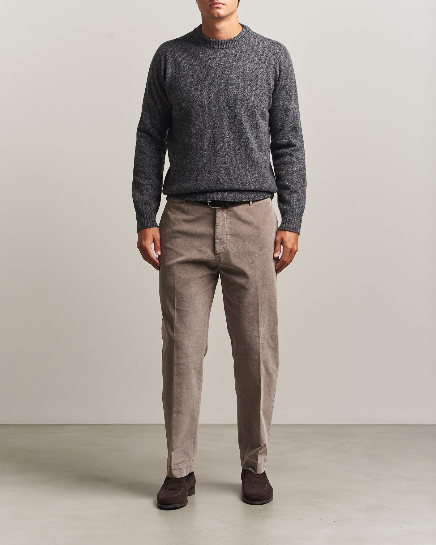 Herre | Bukser | Santaniello | Corduroy Trousers Taupe