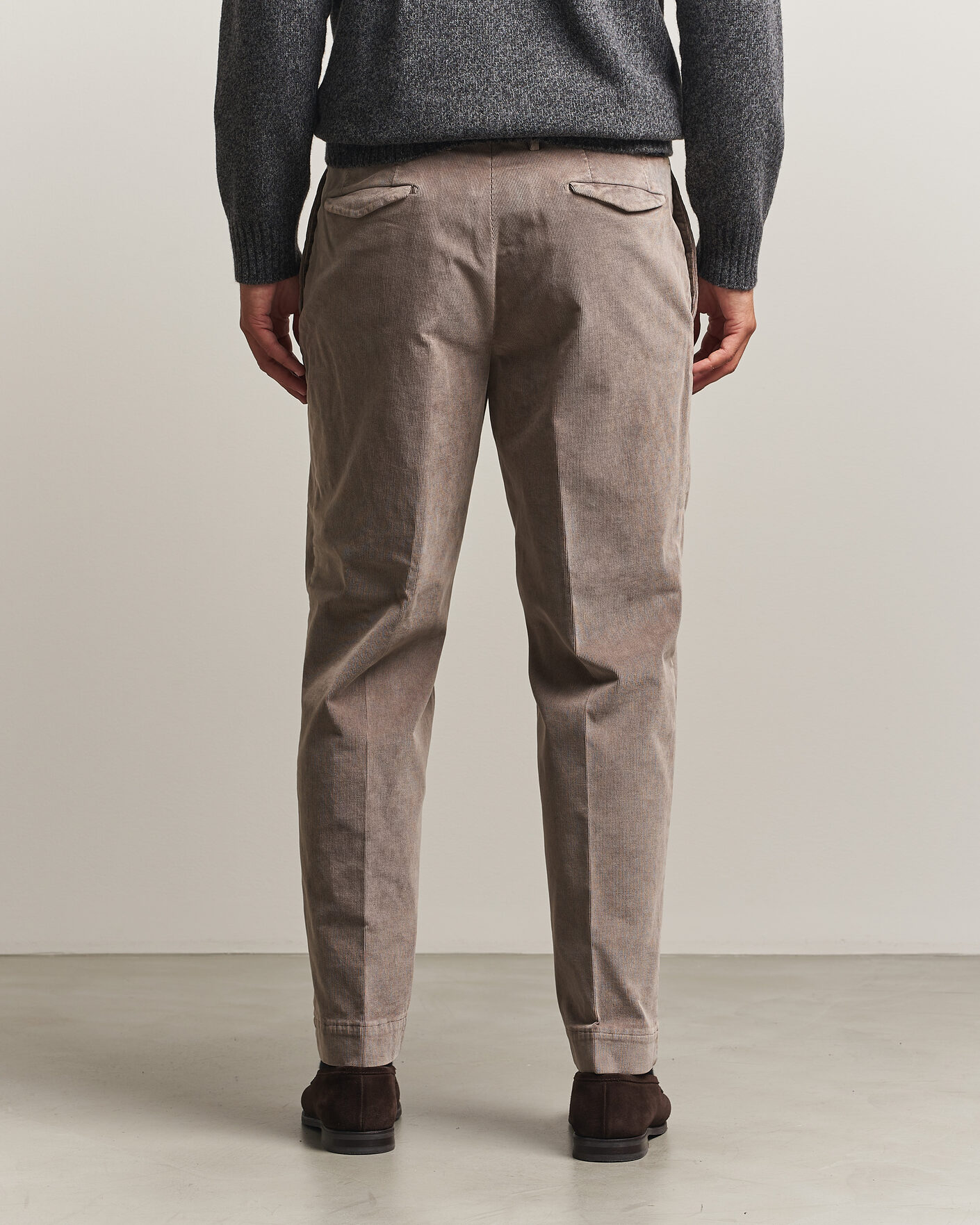 Herre | Bukser | Santaniello | Corduroy Trousers Taupe