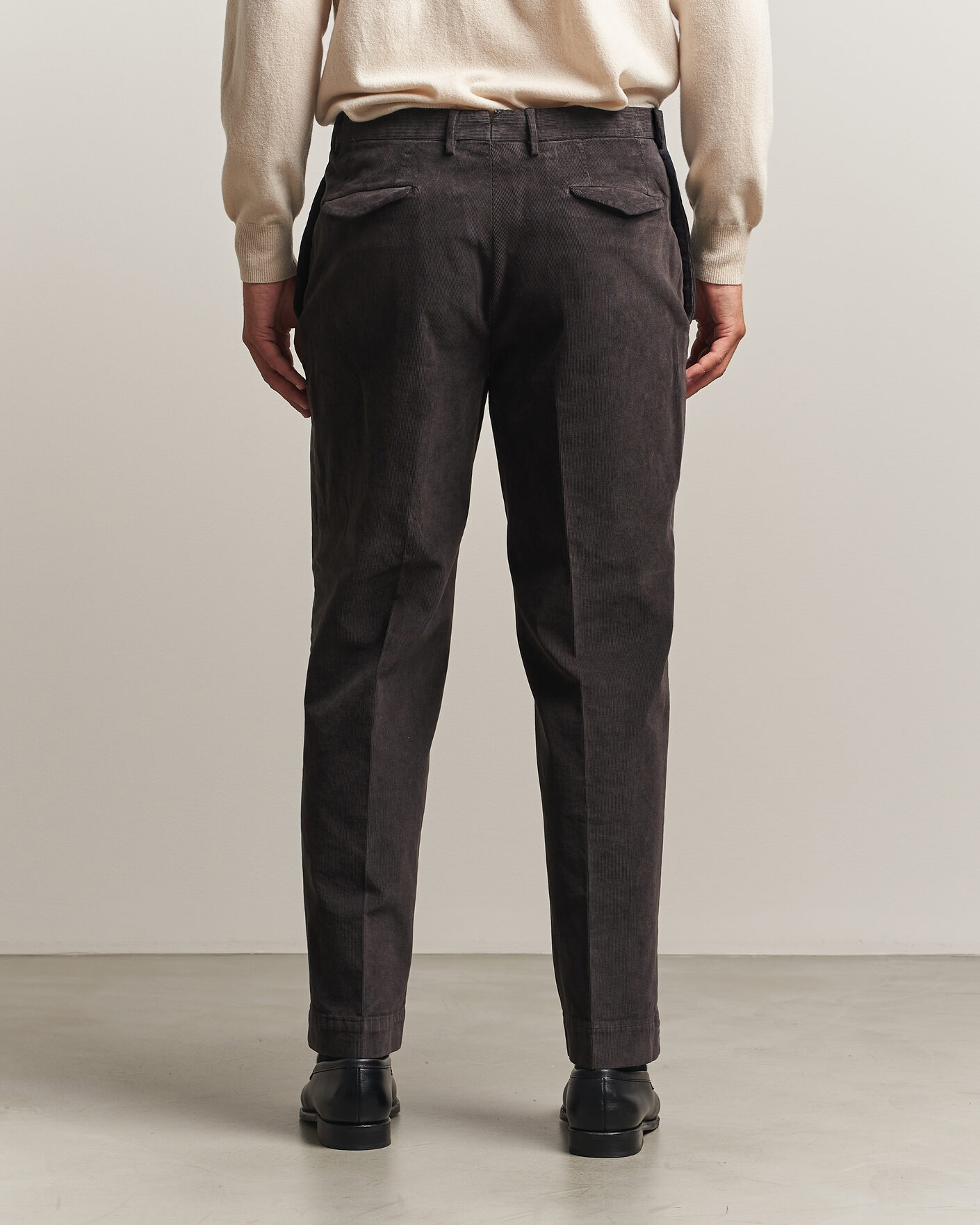 Herre | Bukser | Santaniello | Corduroy Trousers Dark Grey