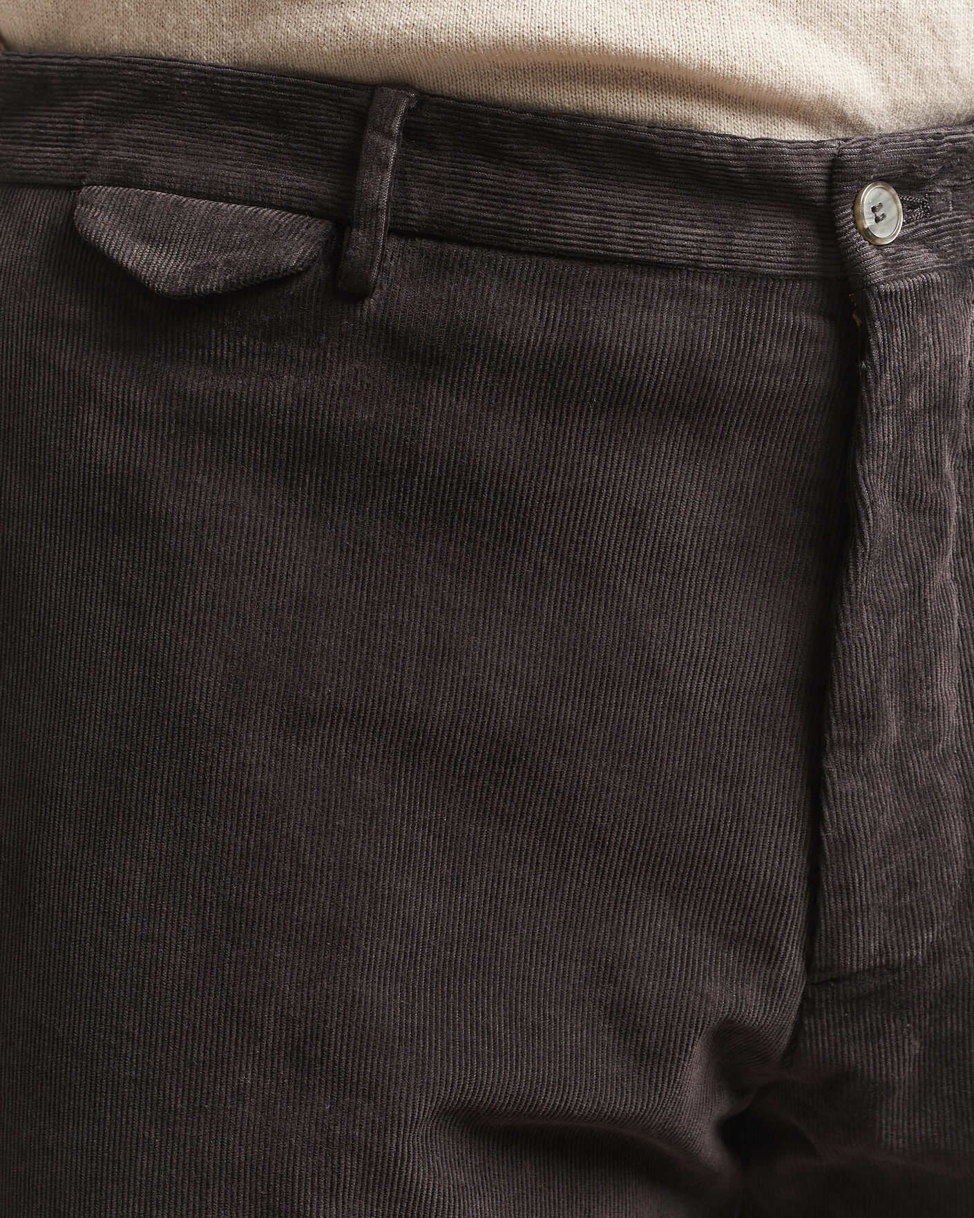Herre | Bukser | Santaniello | Corduroy Trousers Dark Grey