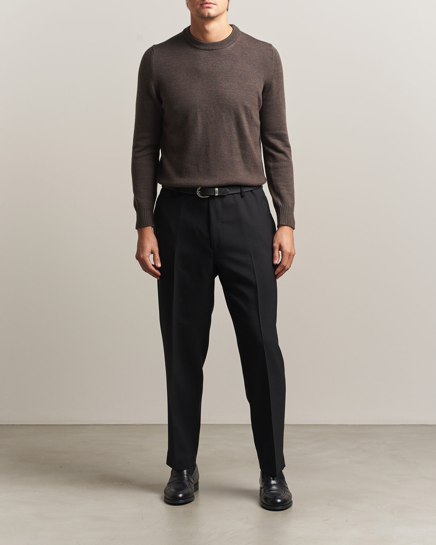 Herre | Bukser | Santaniello | Wool Trousers Black