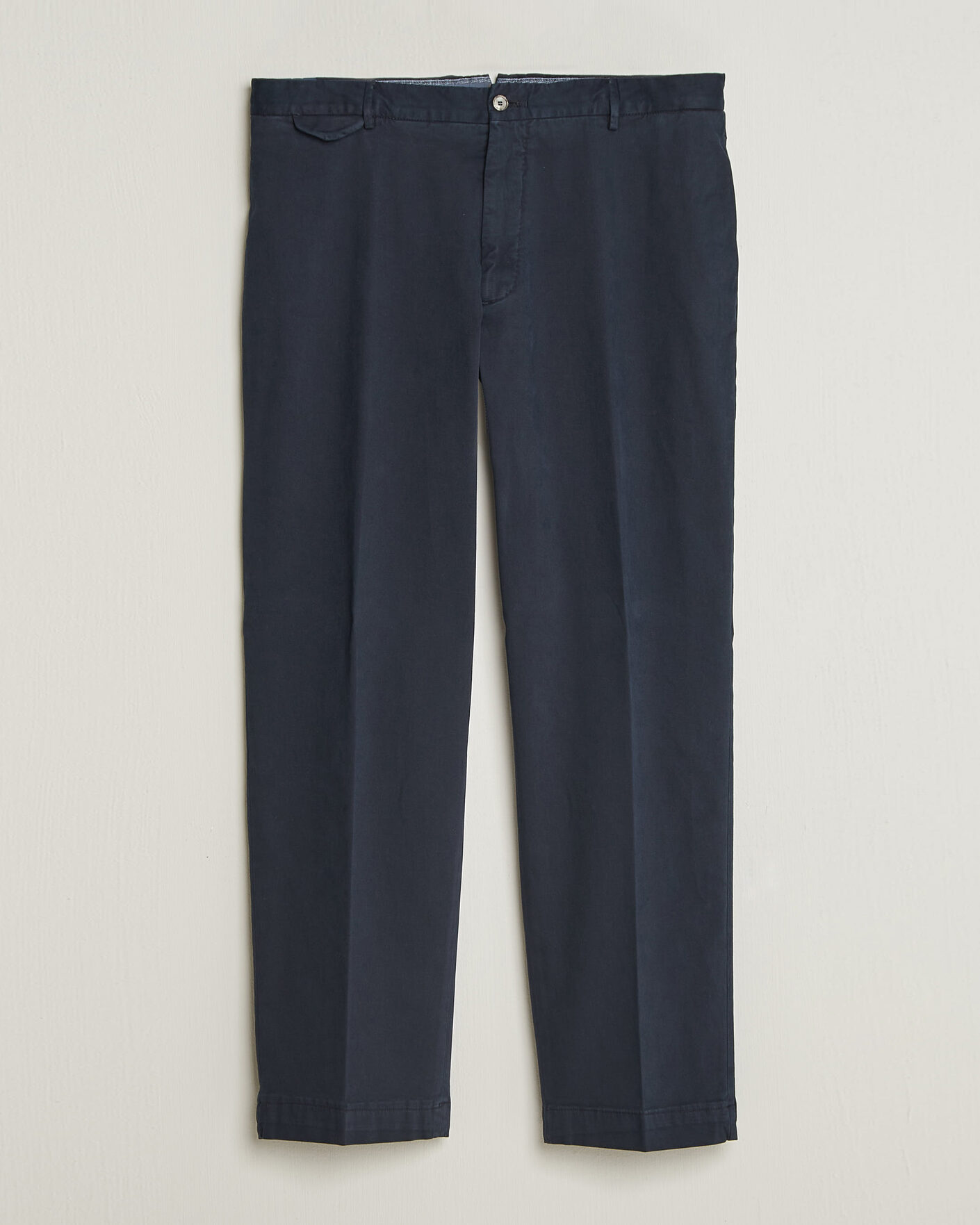 Herre | Bukser | Santaniello | Washed Cotton Trousers Navy