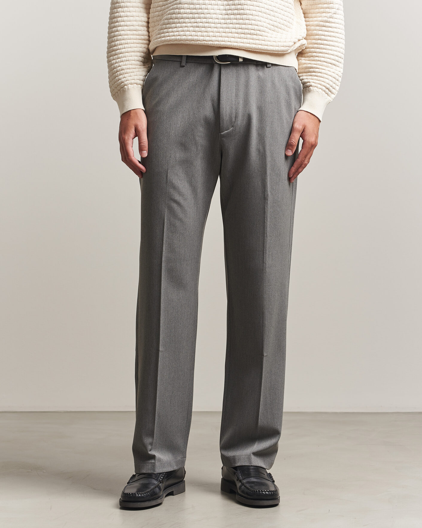 Herre | Bukser | LES DEUX | Como Solid Slack Pants Grey Melange