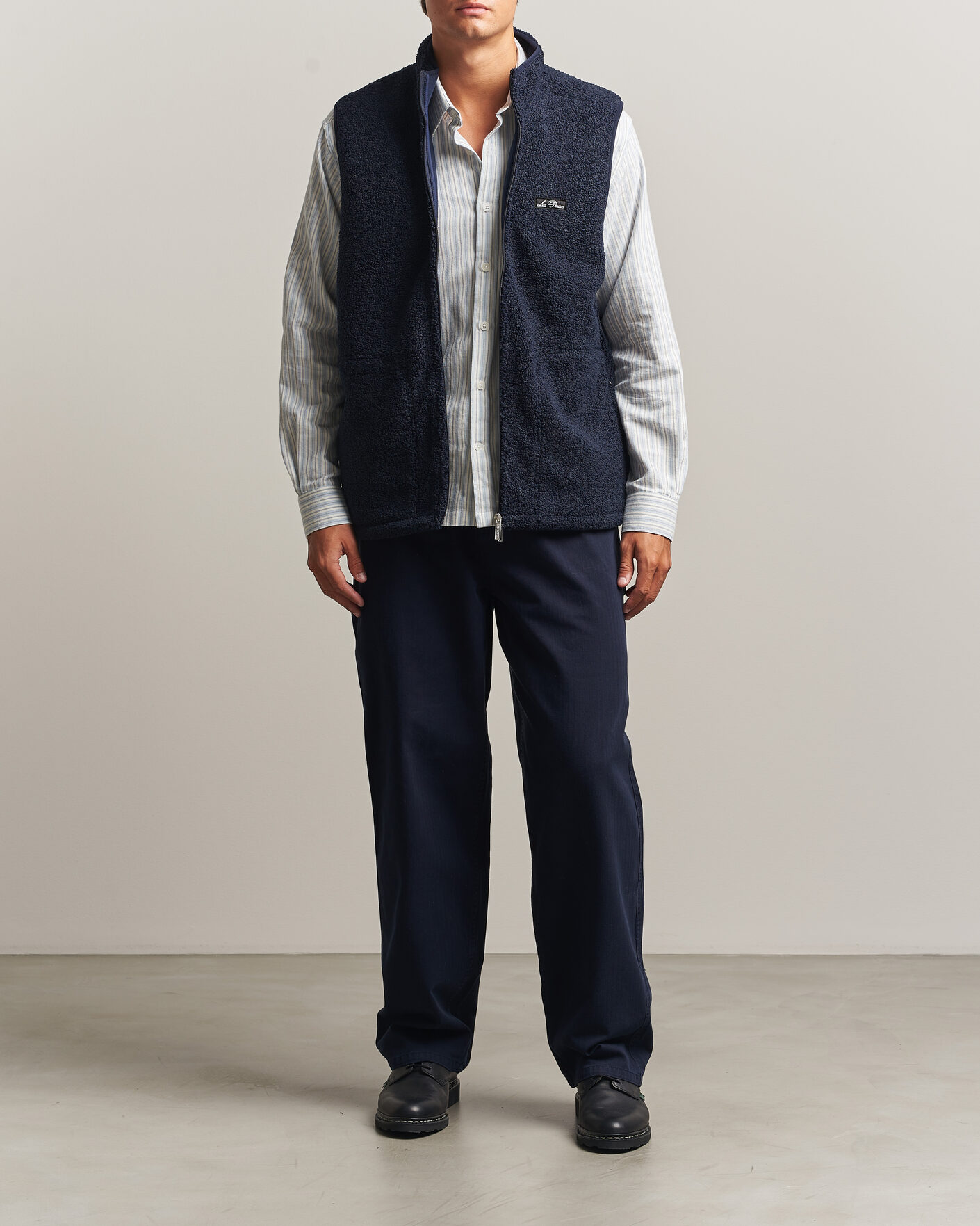 Herre | Vester | LES DEUX | Patch Teddy Vest Dark Navy