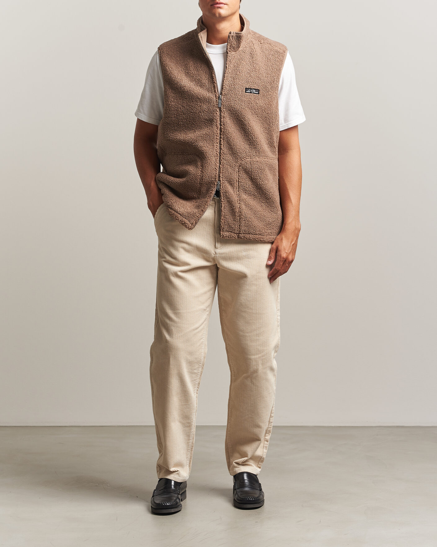Herre | Vester | LES DEUX | Patch Teddy Vest Caribou